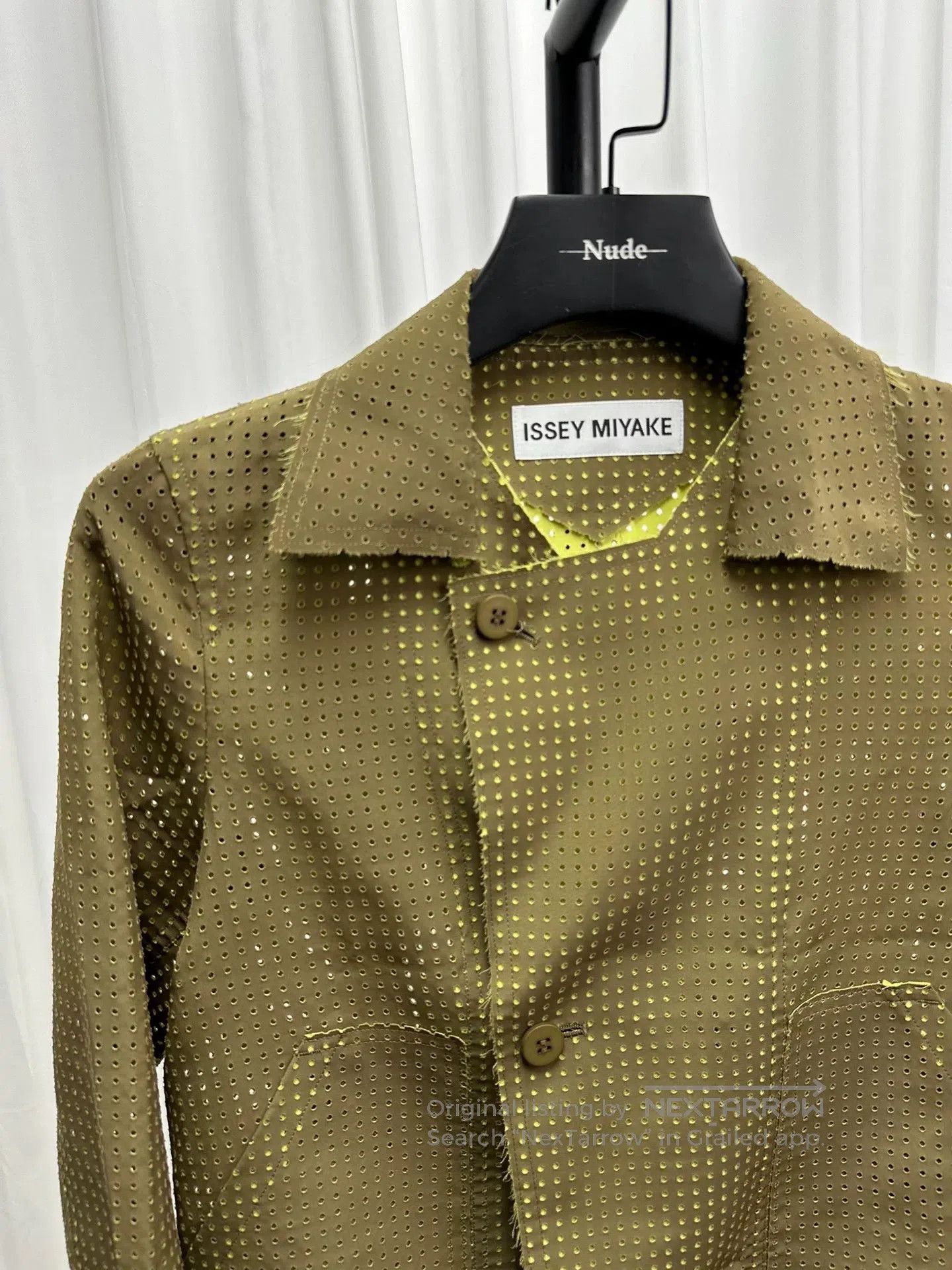 Issey Miyake Issey Miyake Hollow Jacket in Olive Green. Size S / US 4 / IT 40 - 2 Thumbnail
