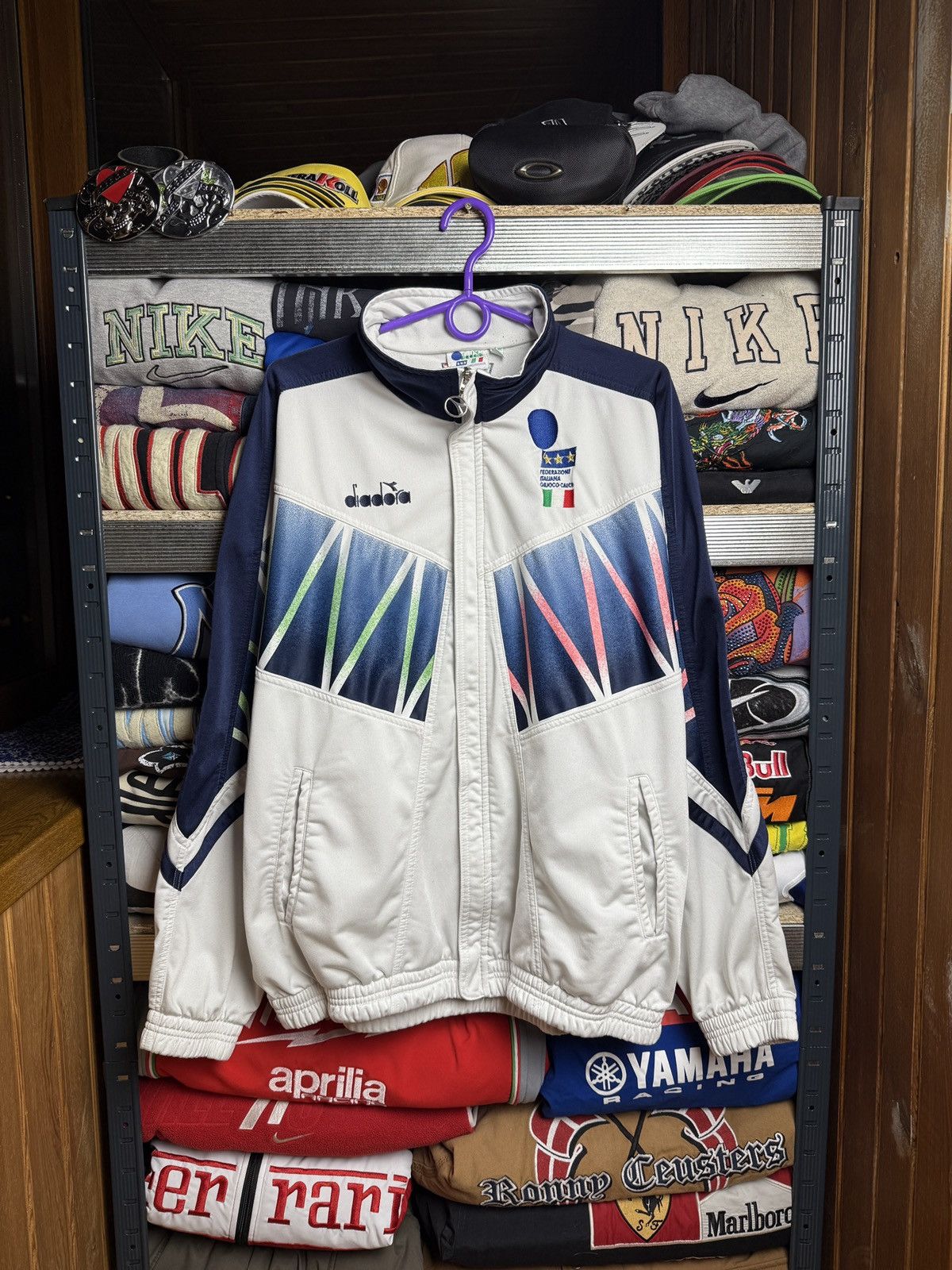 Designer × Vintage Vintage Adidas Diadora Italy Jacket Size US L / EU 52-54 / 3 - 1 Thumbnail