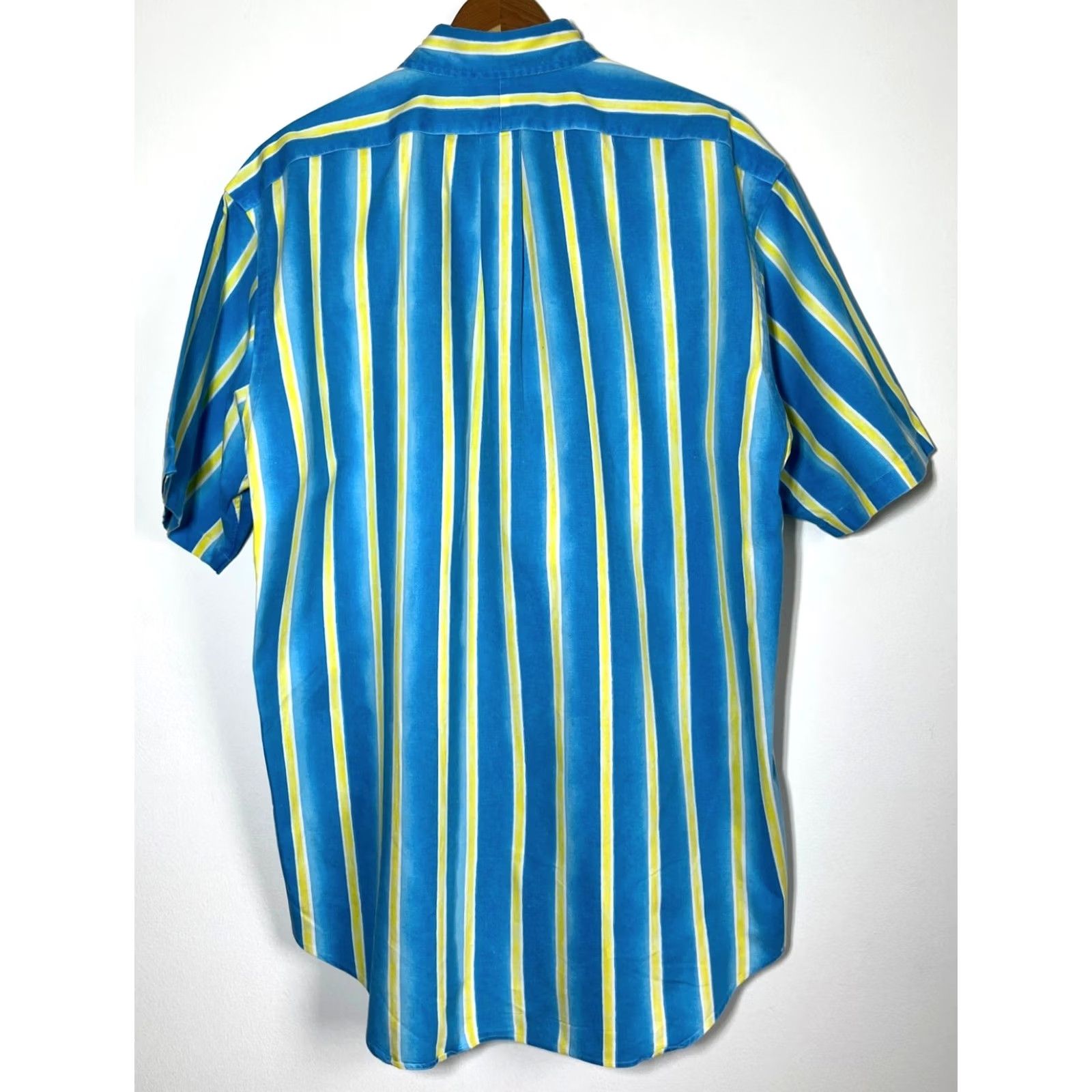 Ralph Lauren Men's Vintage Ralph Lauren Short Sleeve Button-Down Cotton Shirt Striped Sz L Size US L / EU 52-54 / 3 - 2 Thumbnail