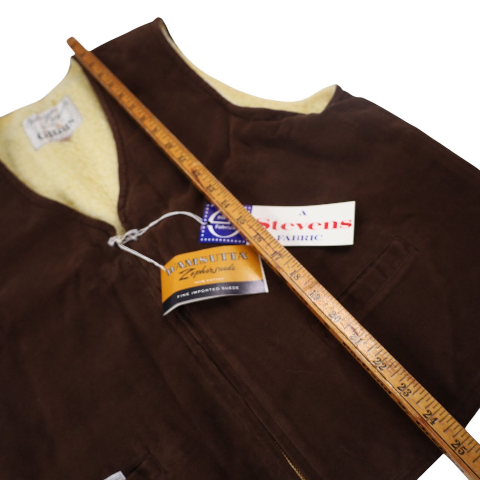 Vintage NWT True Vintage Grais Sherpa lined Suede Vest Size US L / EU 52-54 / 3 - 9 Thumbnail