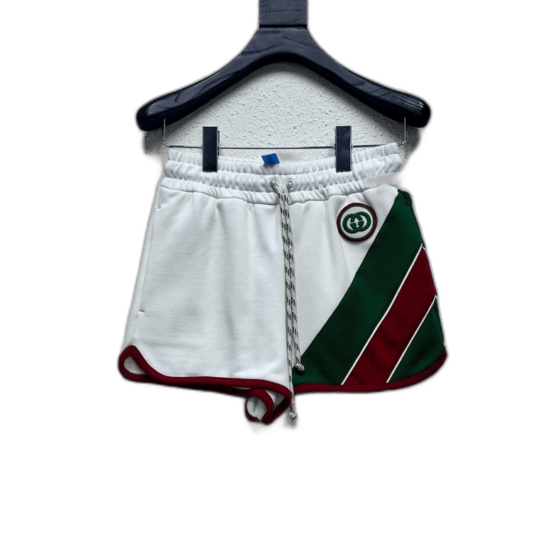Gucci Gucci White Green Striped Drawstring Shorts Size US 26 / EU 42 - 1 Thumbnail