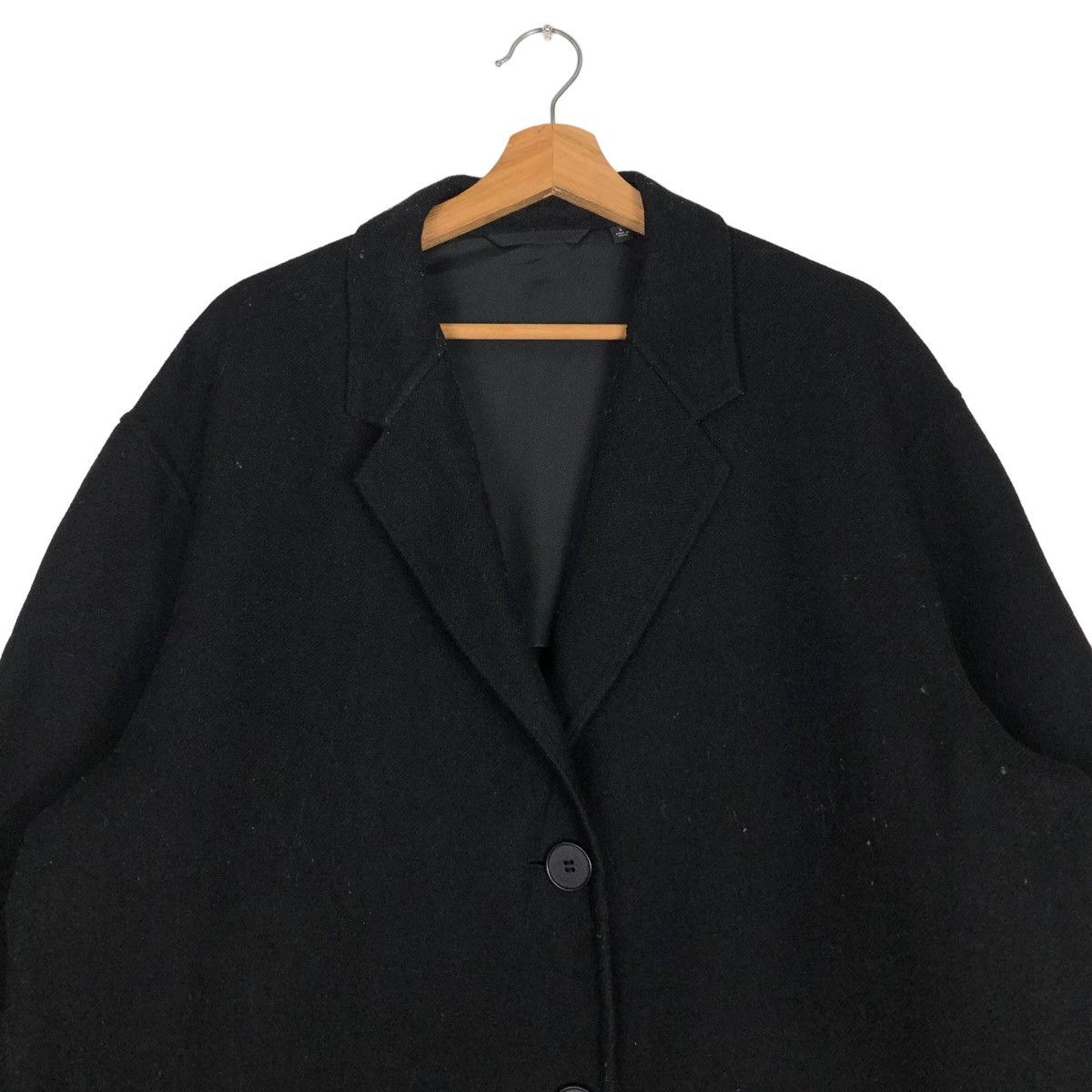 Japanese Brand 🔥Rich Black - Fly Coats Long Jacket Wool Uniqlo Undercover Size US L / EU 52-54 / 3 - 3 Thumbnail