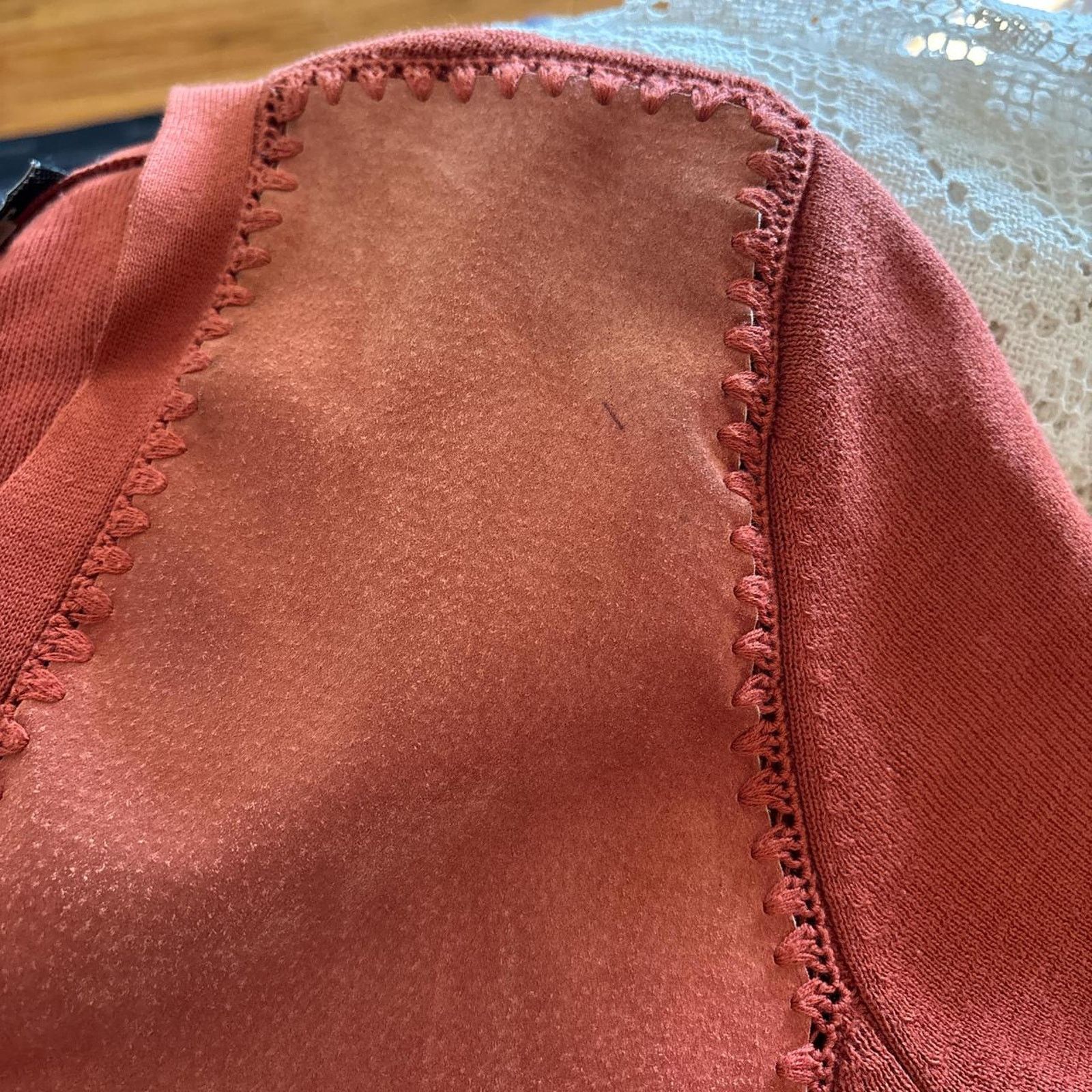 Vintage Vintage Nygard Suede Front Rust Orange Cardigan Medium Size M / US 6-8 / IT 42-44 - 4 Thumbnail
