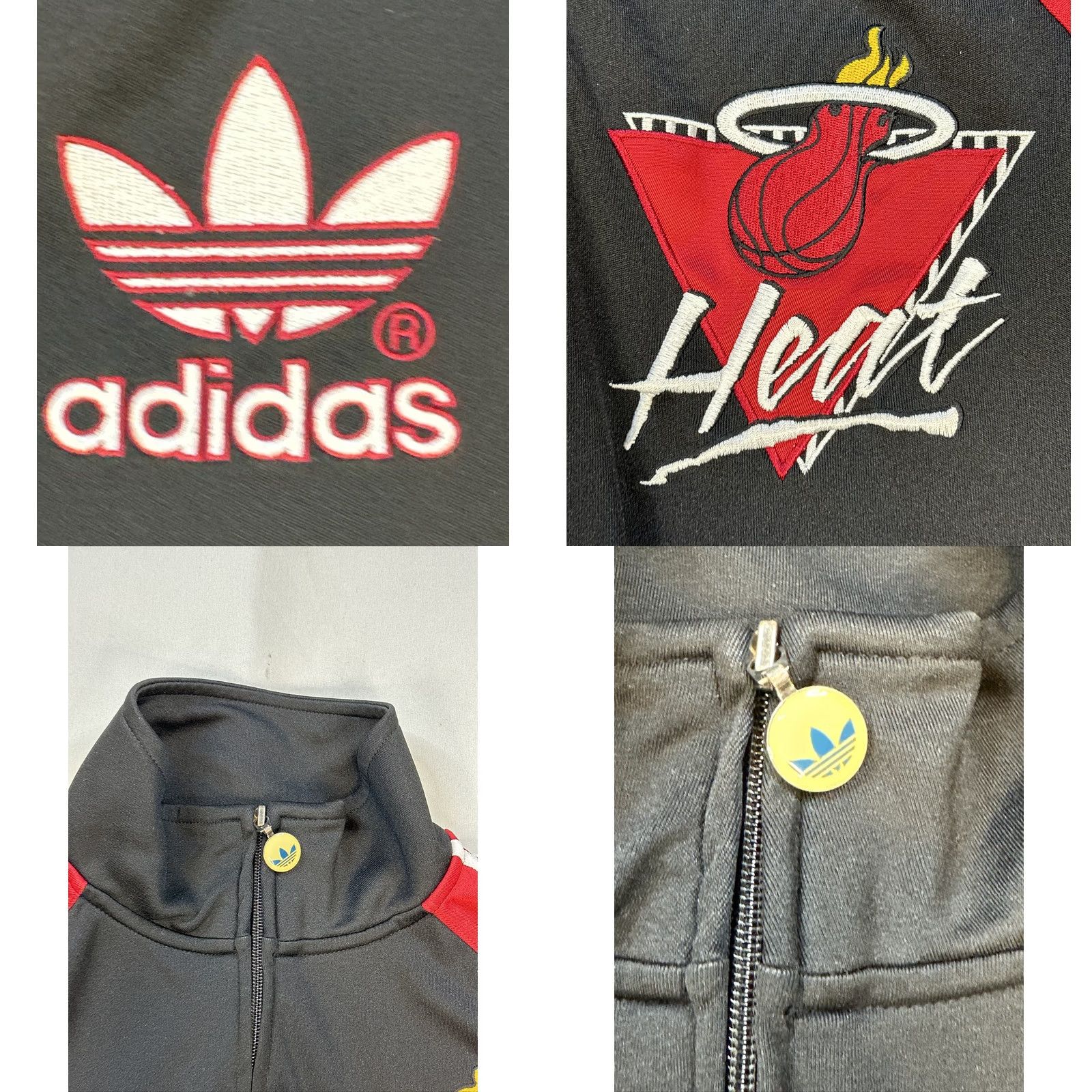 Adidas Adidas NBA Miami Heat Full Zip Track Jacket Men's Black Red 6967 Size M / US 6-8 / IT 42-44 - 8 Thumbnail