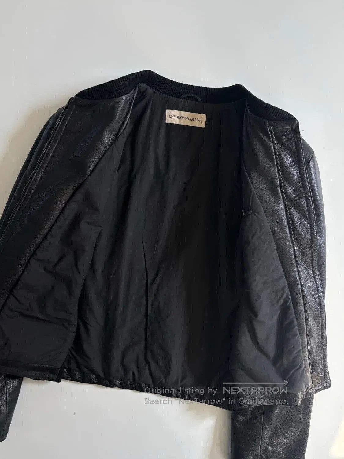 Armani Armani Vintage Black Gold Leather Jacket. Size US M / EU 48-50 / 2 - 4 Thumbnail