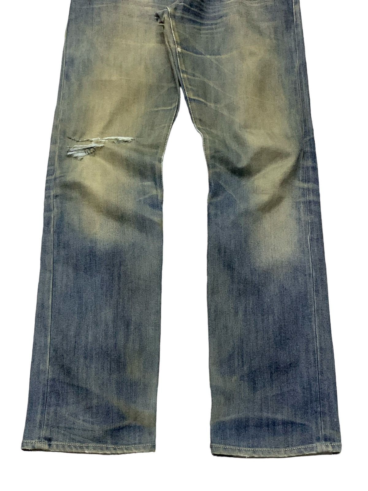 HYDROGEN × Hysteric Glamour × If Six Was Nine Hydrogen Distressed Muddy Dirty Wash Hand Made Denim Pants Size US 32 / EU 48 - 8 Thumbnail