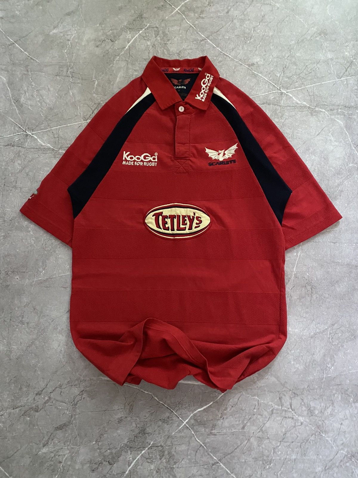 Vintage Vintage Scarlets Jersey Home Rugby Shirt 2003 - 2004 KooGa Size US M / EU 48-50 / 2 - 2 Thumbnail