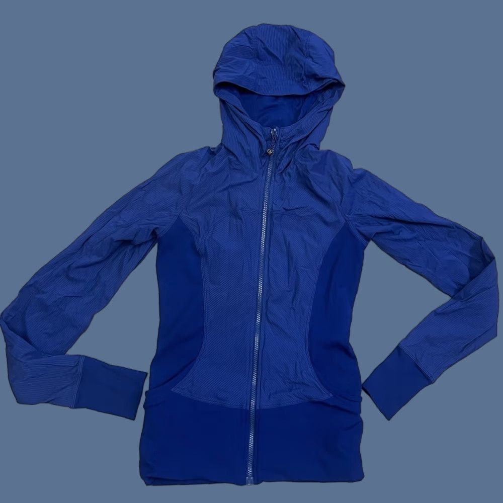 Lululemon Lululemon Blue Reversible Hooded Jacket Dance Studio 6 Ruched Size M / US 6-8 / IT 42-44 - 1 Thumbnail