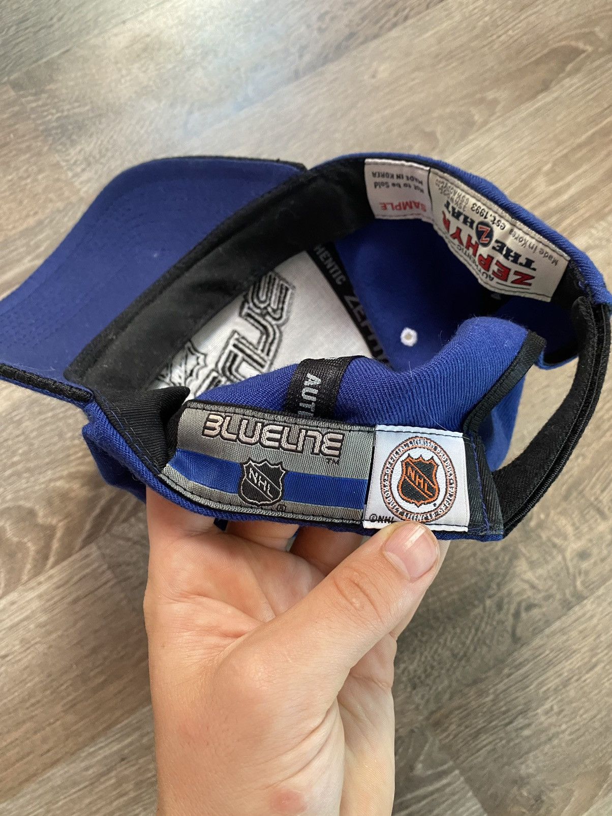 NHL × Vintage Vintage NHL Thin Blue line Rare Blueline Hat Cap hockey Size ONE SIZE - 6 Thumbnail