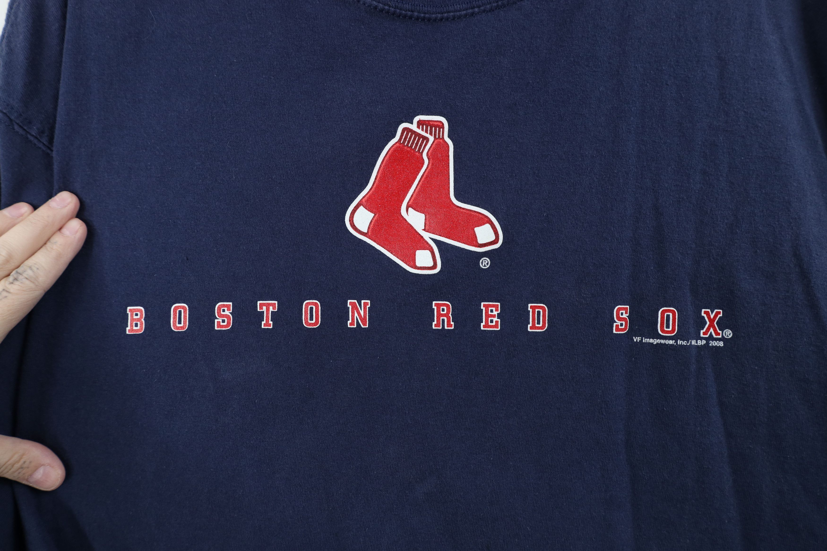 Vintage Vintage Y2K Spell Out Boston Red Sox Baseball T-Shirt Blue Size US XXL / EU 58 / 5 - 4 Thumbnail