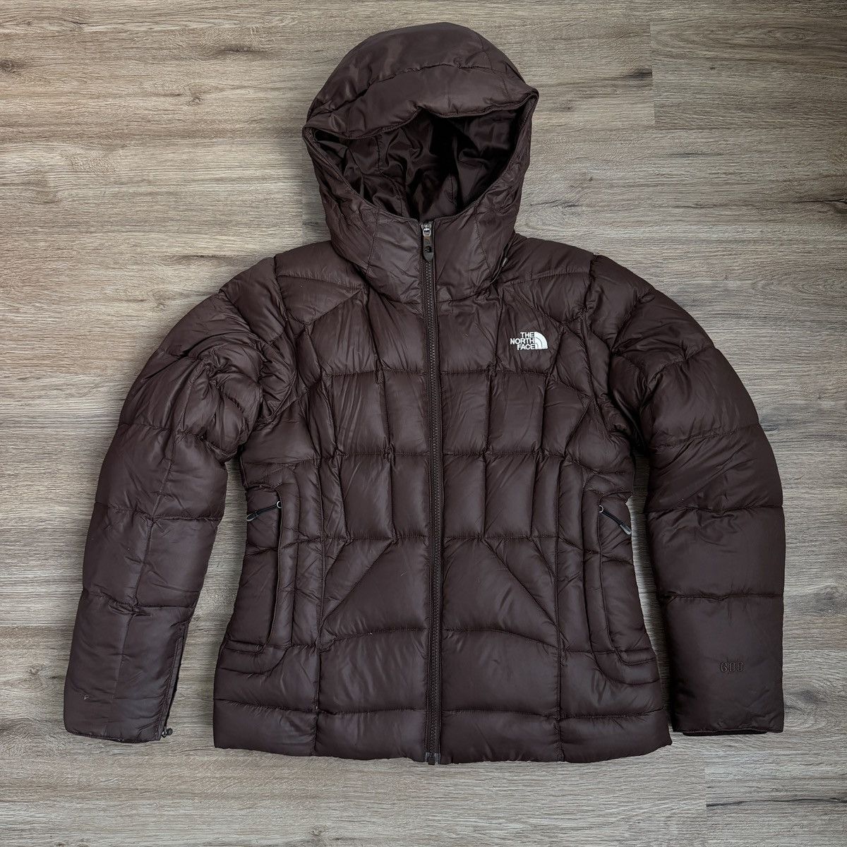 The North Face Brown The North Face 600 Hooded Puffer Jacket Ski Snow Size M / US 6-8 / IT 42-44 - 1 Thumbnail