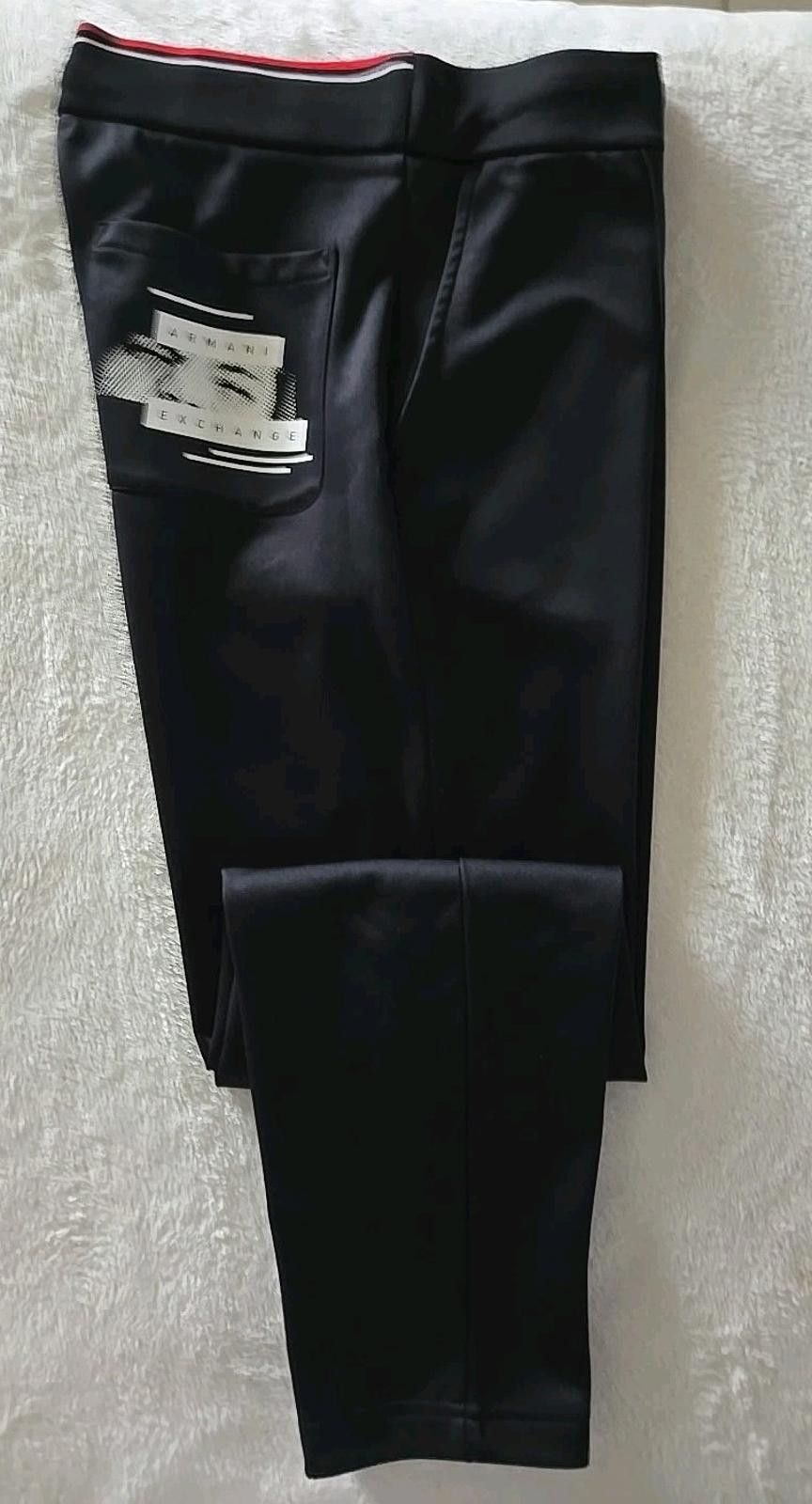 Armani Exchange Armani Exchange Mens S Jogger Pants 30x28 Black Athletic New Size US 30 / EU 46 - 3 Thumbnail