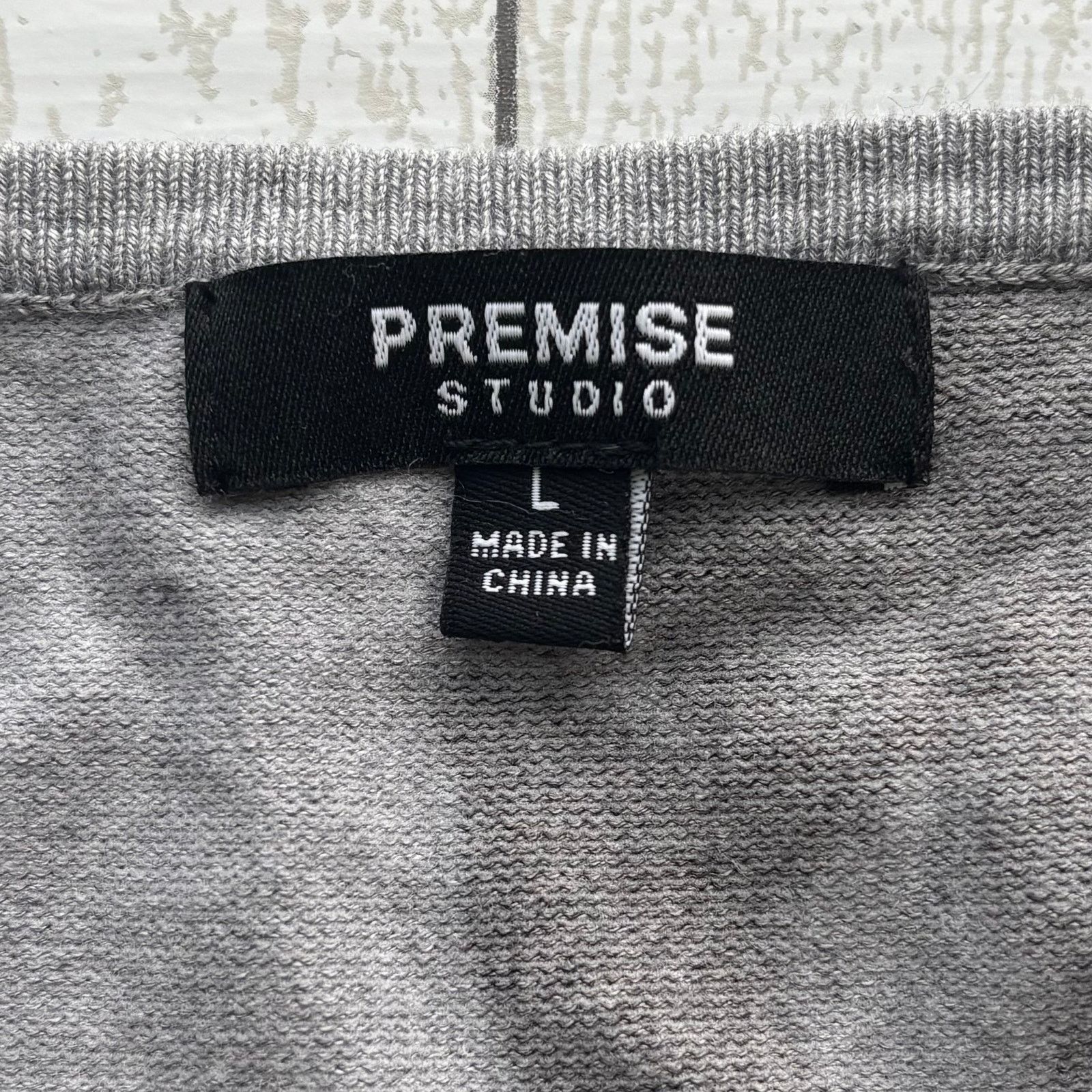 Other Premise Studio Gray Black Floral Knit Top Scoop Neck Large Size L / US 10 / IT 46 - 4 Thumbnail