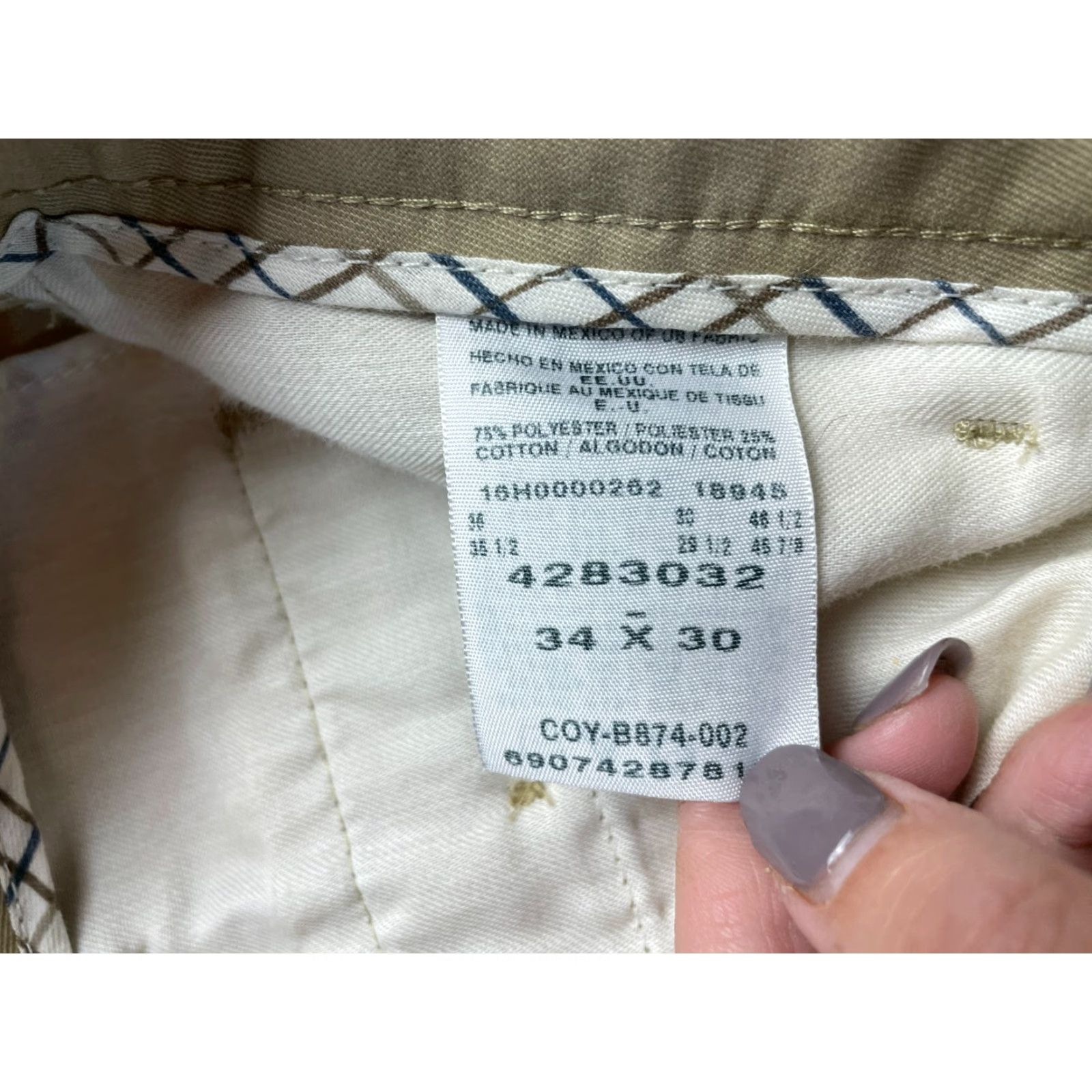 Lee Lee Pants Mens 34x30 Tan Chino Relaxed Fit Pockets Casual Travel Vintage: No, 1990s, etc Size US 34 / EU 50 - 6 Thumbnail