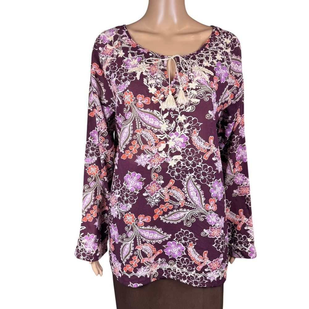 Eddie Bauer New Eddie Bauer Cotton Embroidered Long Sleeve Blouse Size Size L / US 10 / IT 46 - 1 Thumbnail