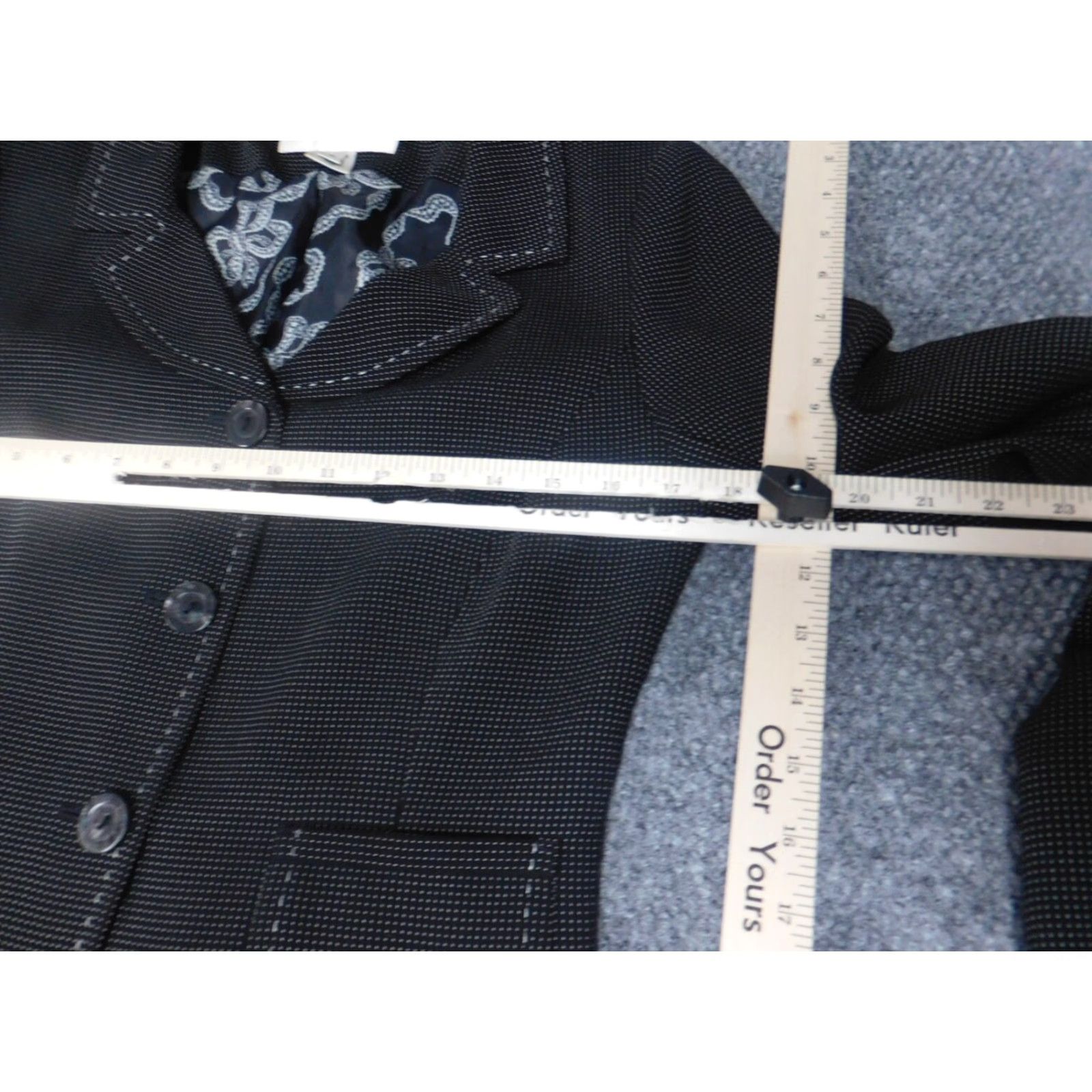 Jones New York Jones New York Blazer Womens 4 Black Striped Polyester Lightweight Button Mid-Length Blazer Womens Regular 4 Button Casual Business Fall Winter Size S / US 4 / IT 40 - 5 Thumbnail