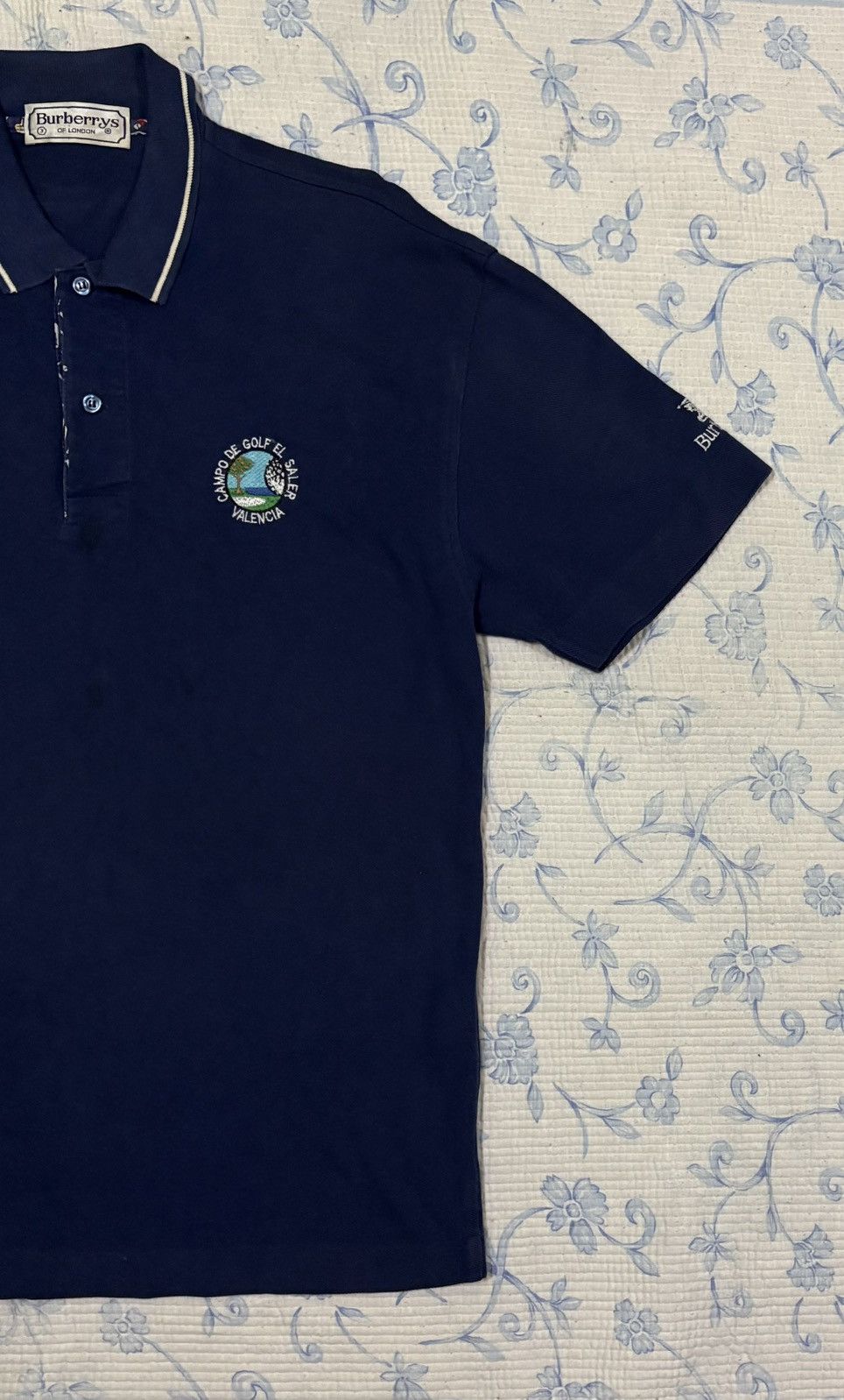 Burberry Burberrys Vintage Golf Polo Shirt Navy Valencia 90s Size US M / EU 48-50 / 2 - 3 Thumbnail