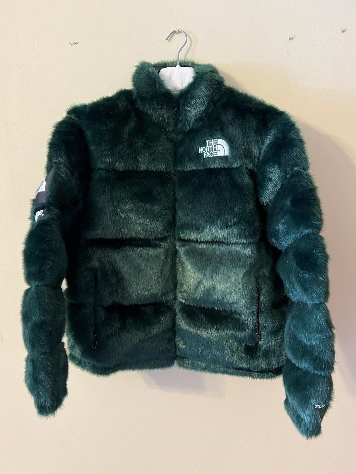 FW20 Supreme The North Face Faux Fur Nuptse Jacket Green L