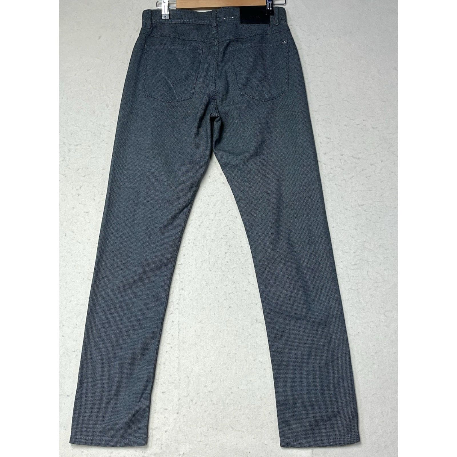 BRAX Brax Cooper Fancy Regular Pants Men Size 30 x 32 Gray Black Slim Button Pockets Knit Cotton Blend Straight Leg Chino Casual Travel Size US 30 / EU 46 - 2 Thumbnail