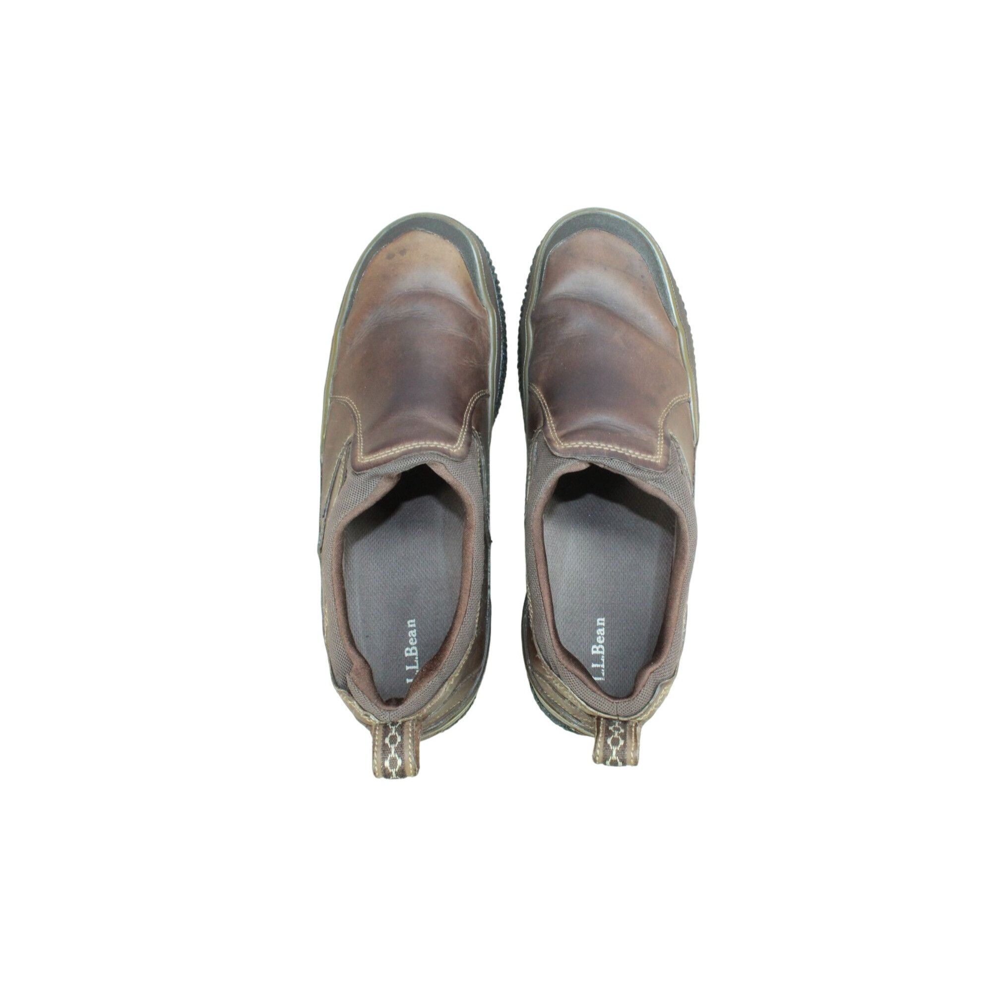 L.L. Bean LL Bean Mens Brown Leather Traverse Slip-on Trail Shoes Size US 11 / EU 44 - 8 Thumbnail