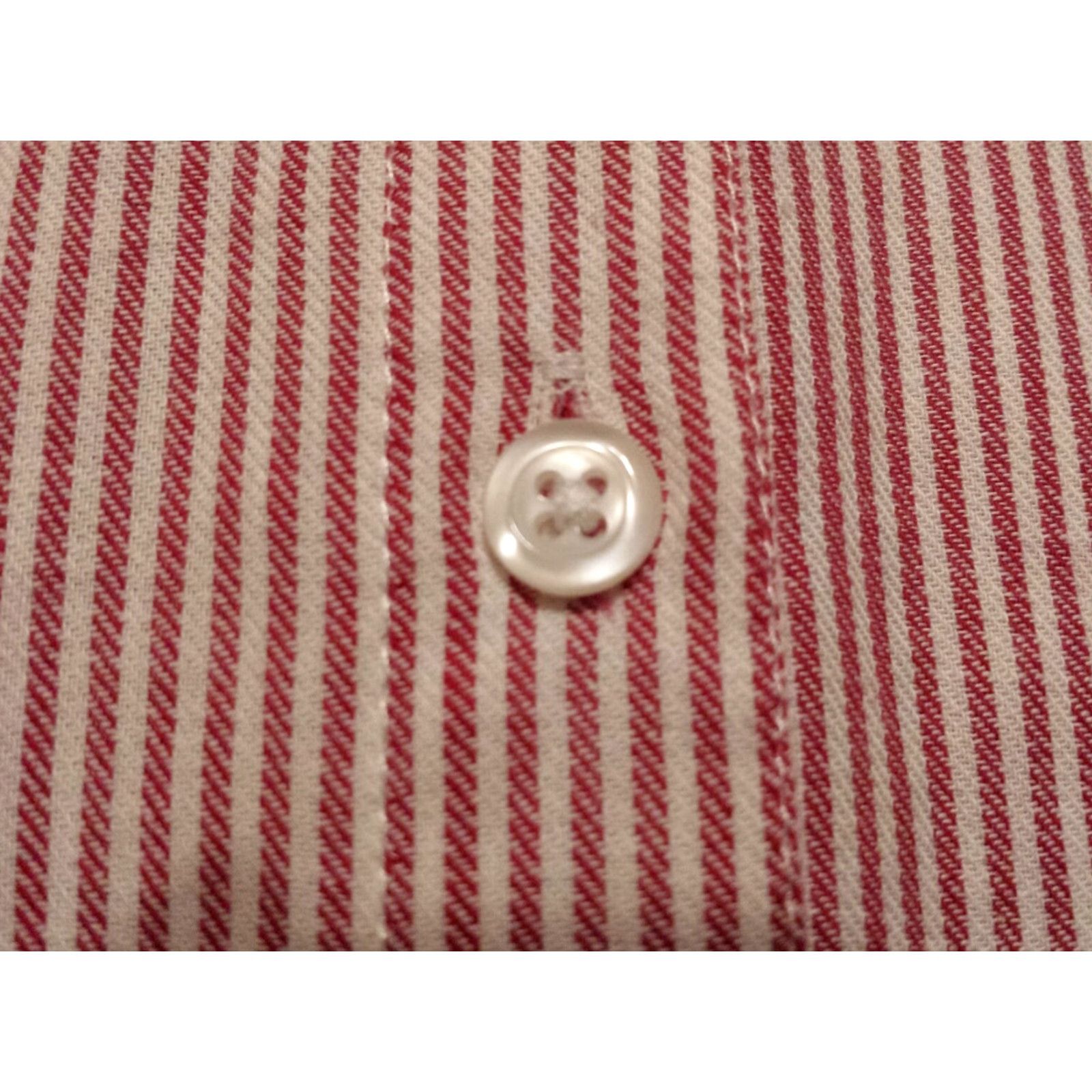 Vintage Zac & Rachel Womens Small Tunic Shirt Long Sleeve Button-Front Red Striped Size S / US 4 / IT 40 - 4 Thumbnail
