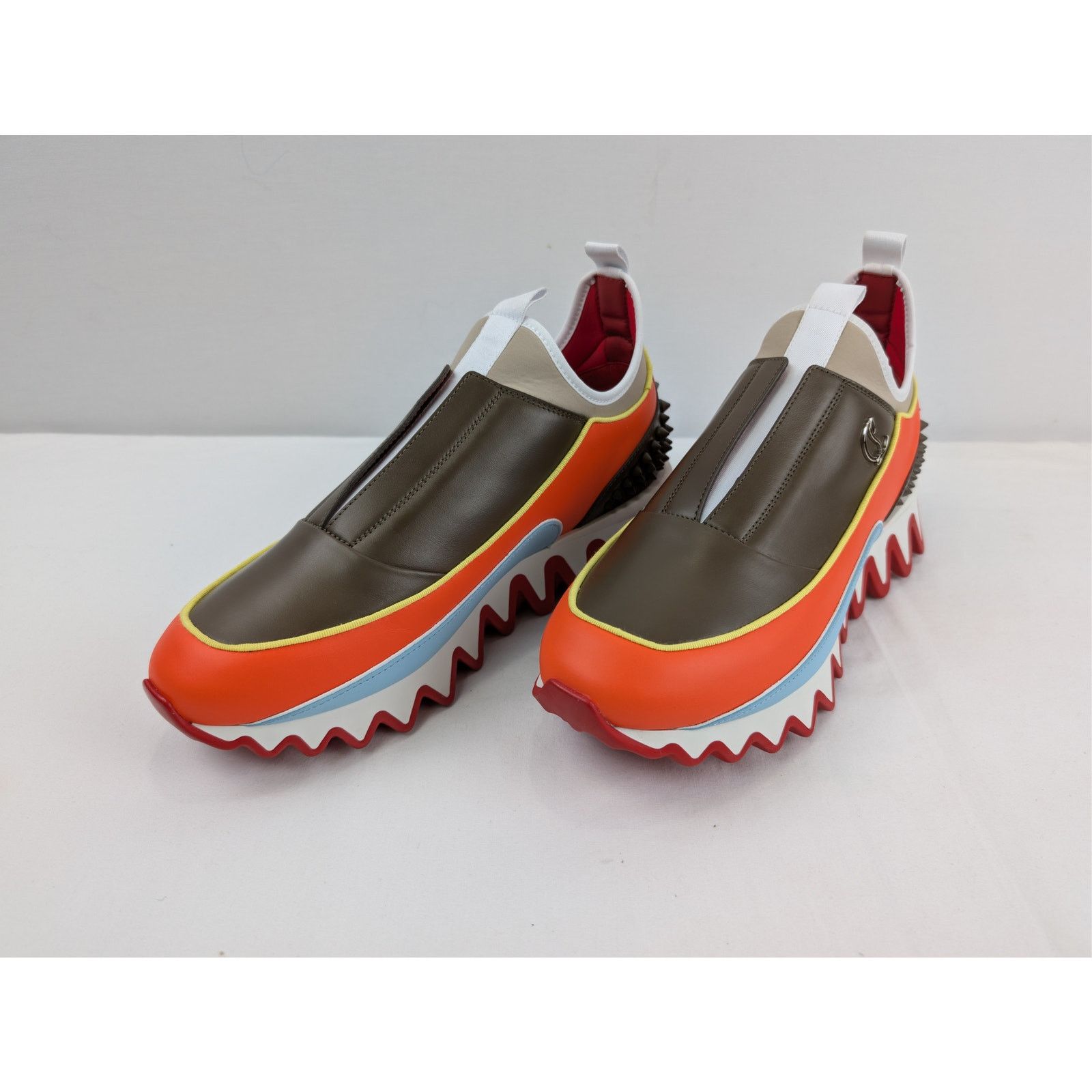 Christian Louboutin o1rshd1 Sharkyloub SP Spikes Flat Shoe Sneakers Multicolor Size US 10 / EU 43 - 9 Thumbnail