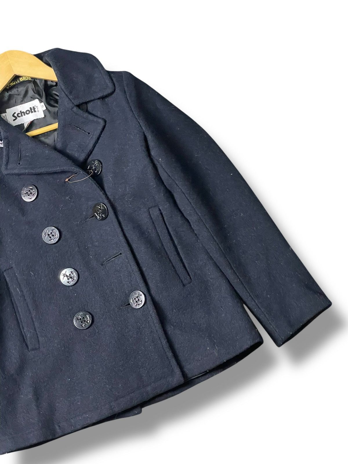 Japanese Brand × Schott × Vintage Vintage SCHOTT Double Breasted Wool Coat (99) Size US XXS / EU 40 - 3 Thumbnail