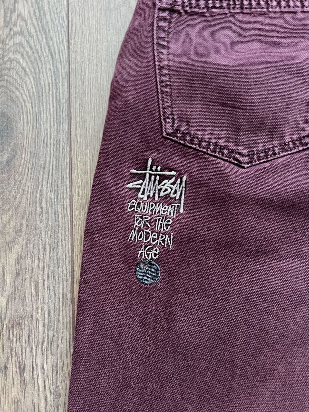 Stussy Stussy Canvas 8 Ball Big Ol Jean Purple Size 31 Size US 31 - 3 Thumbnail