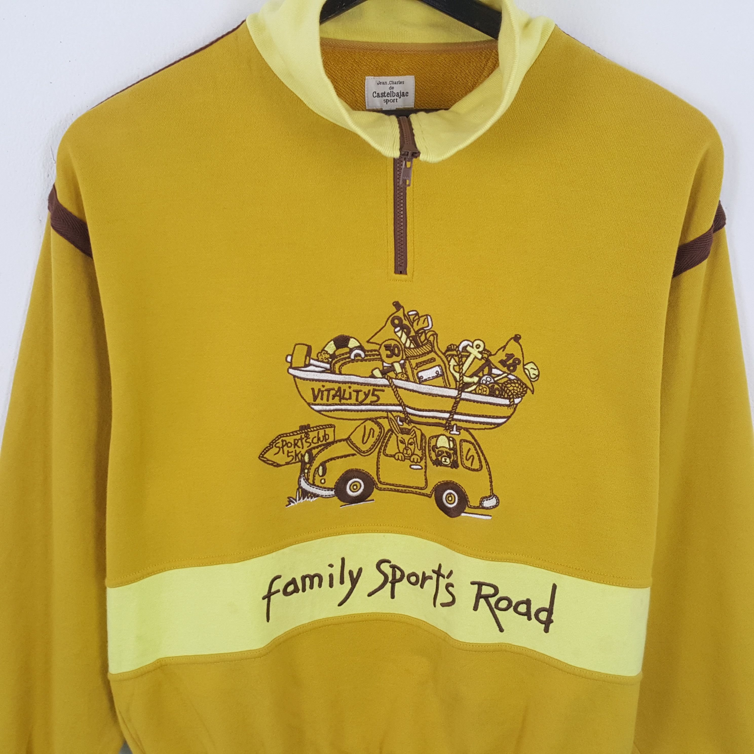 Jean Charles De Castelbajac × Vintage JEAN CHARLES DE CASTLEBAJAC Half Zipper Sweatshirt Size US XL / EU 56 / 4 - 2 Thumbnail