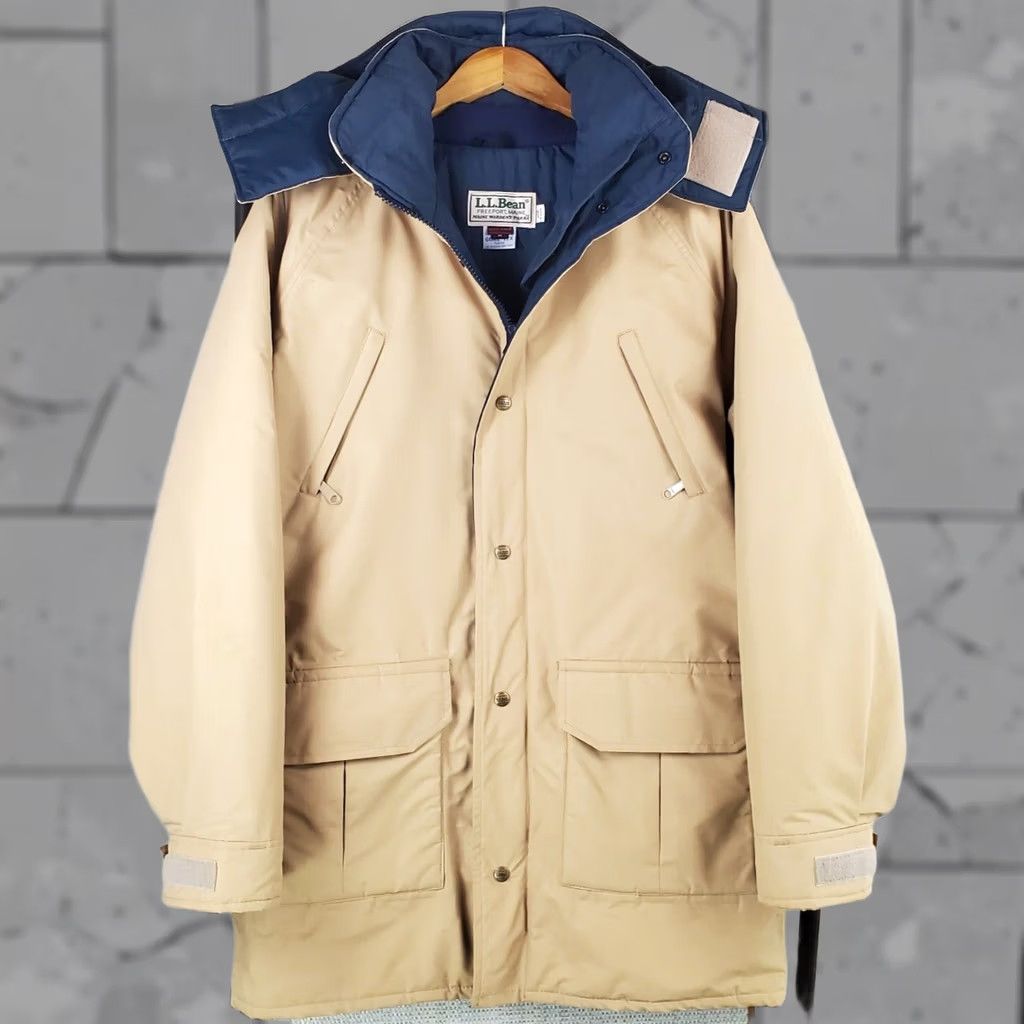 Vintage VTG L.L. Bean Gore-Tex Thinsulate Parka Jacket Medium Tall Mens MT Beige Winter Windproof Waterproof Camo/Khaki Size US M / EU 48-50 / 2 - 1 Thumbnail