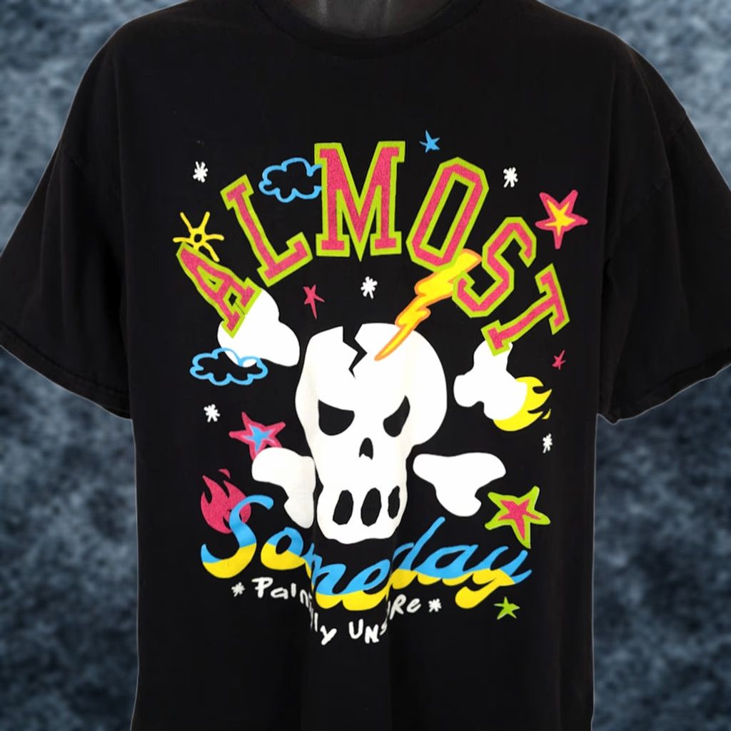 Vintage Almost Someday T Shirt Mens Size XL Black Skull Totally Unsure Streetwear Size US XL / EU 56 / 4 - 1 Thumbnail