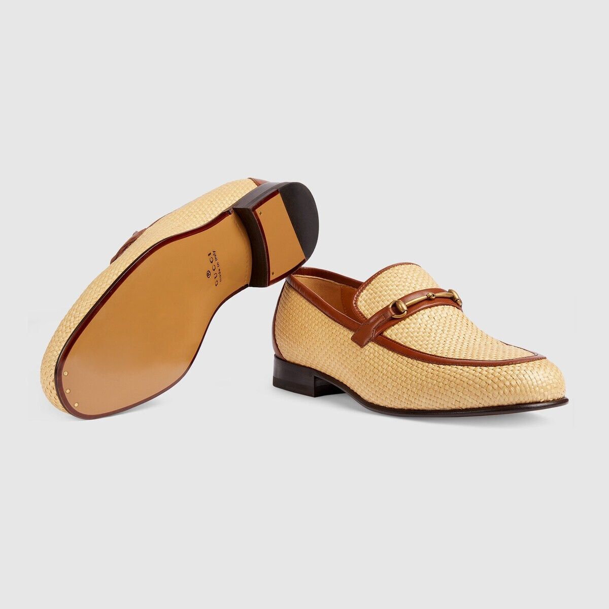 Gucci o1s1wg110125 Horsebit Loafers in Beige/Brown Size US 7.5 / EU 40-41 - 6 Thumbnail