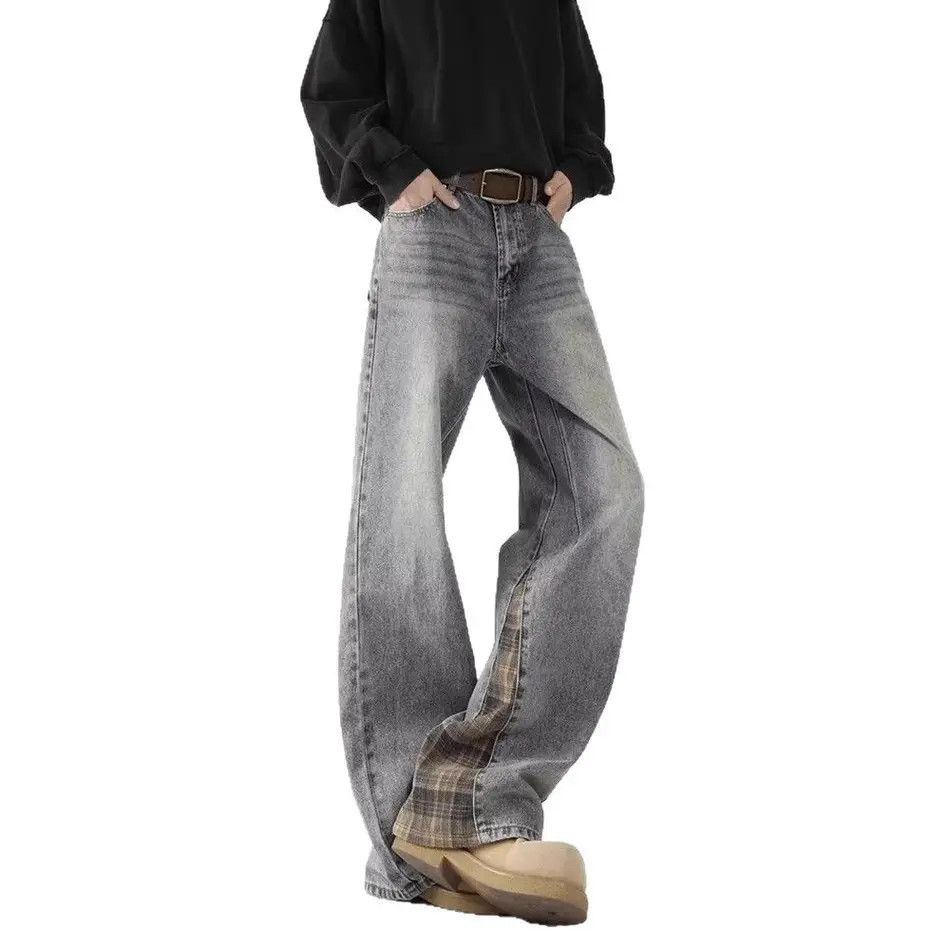 Japanese Brand Retro loose cat whisker slightly flared jeans Size US 32 / EU 48 - 2 Thumbnail