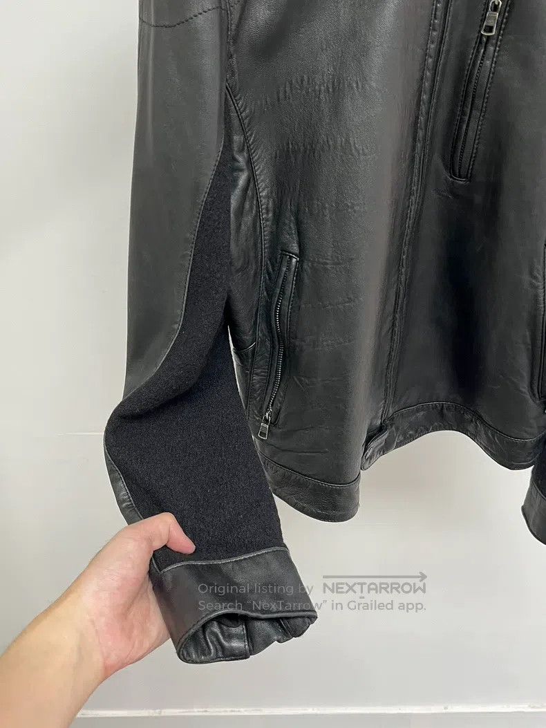 Armani Armani Calfskin and Wool Blended Leather Jacket Size US XL / EU 56 / 4 - 4 Thumbnail