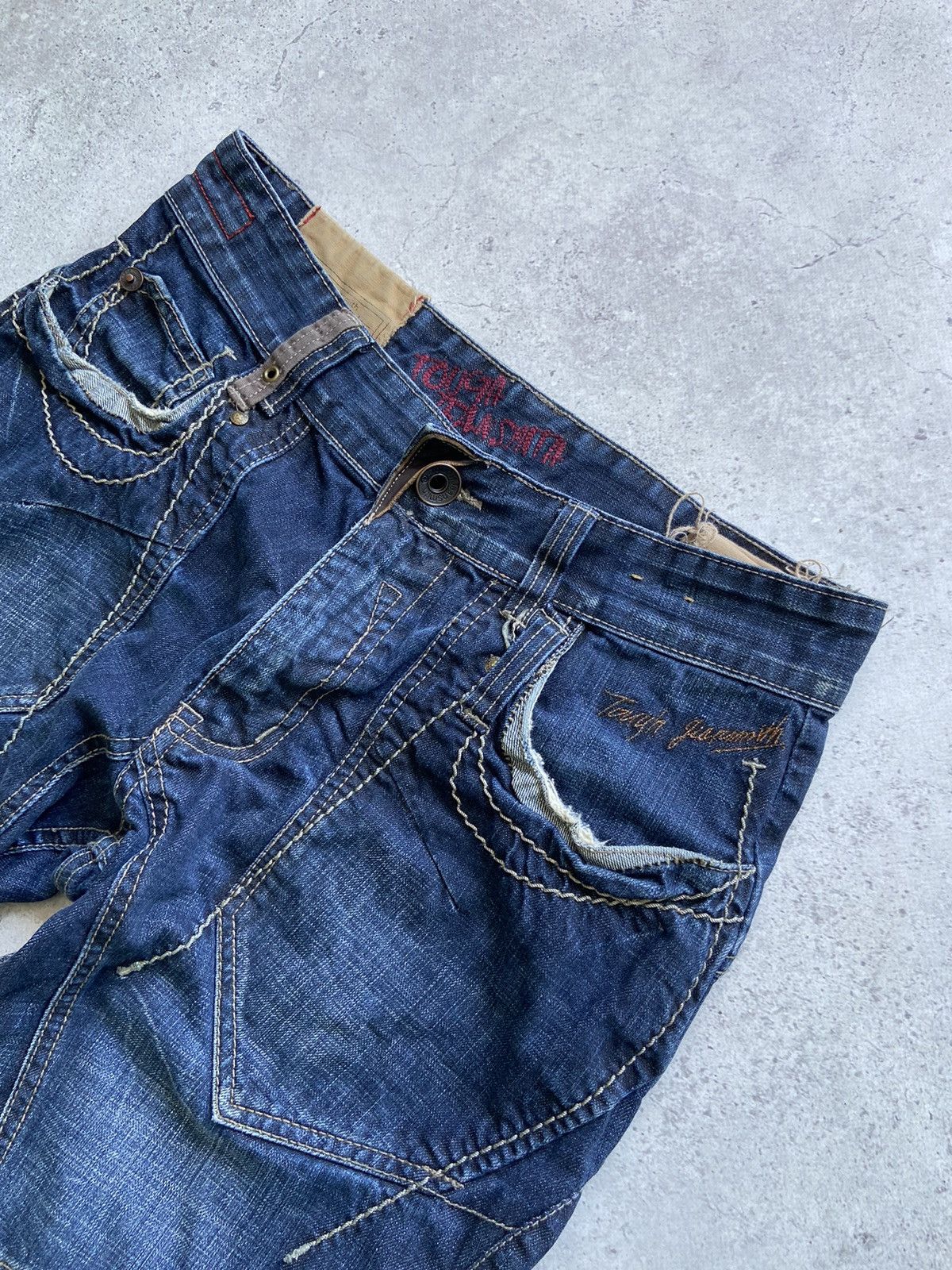 Japanese Brand Tough Jeansmith Japanese Distressed Denim Jeans Size US 34 / EU 50 - 2 Thumbnail