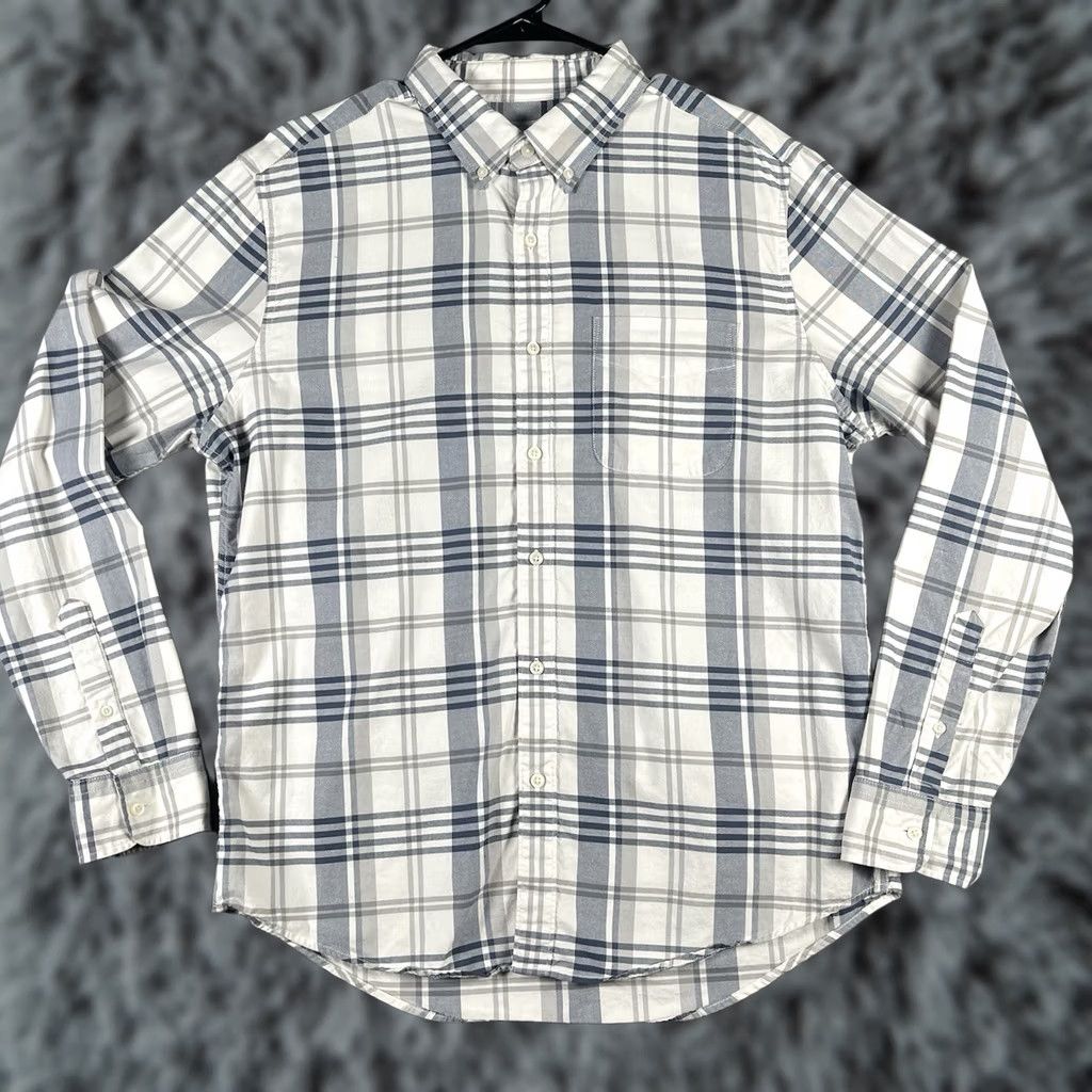 American Eagle Outfitters American Eagle Outfitters Shirt Men L Blue Plaid Long Sleeve Button-Down Vintage Fit Mens Size US L / EU 52-54 / 3 - 1 Thumbnail