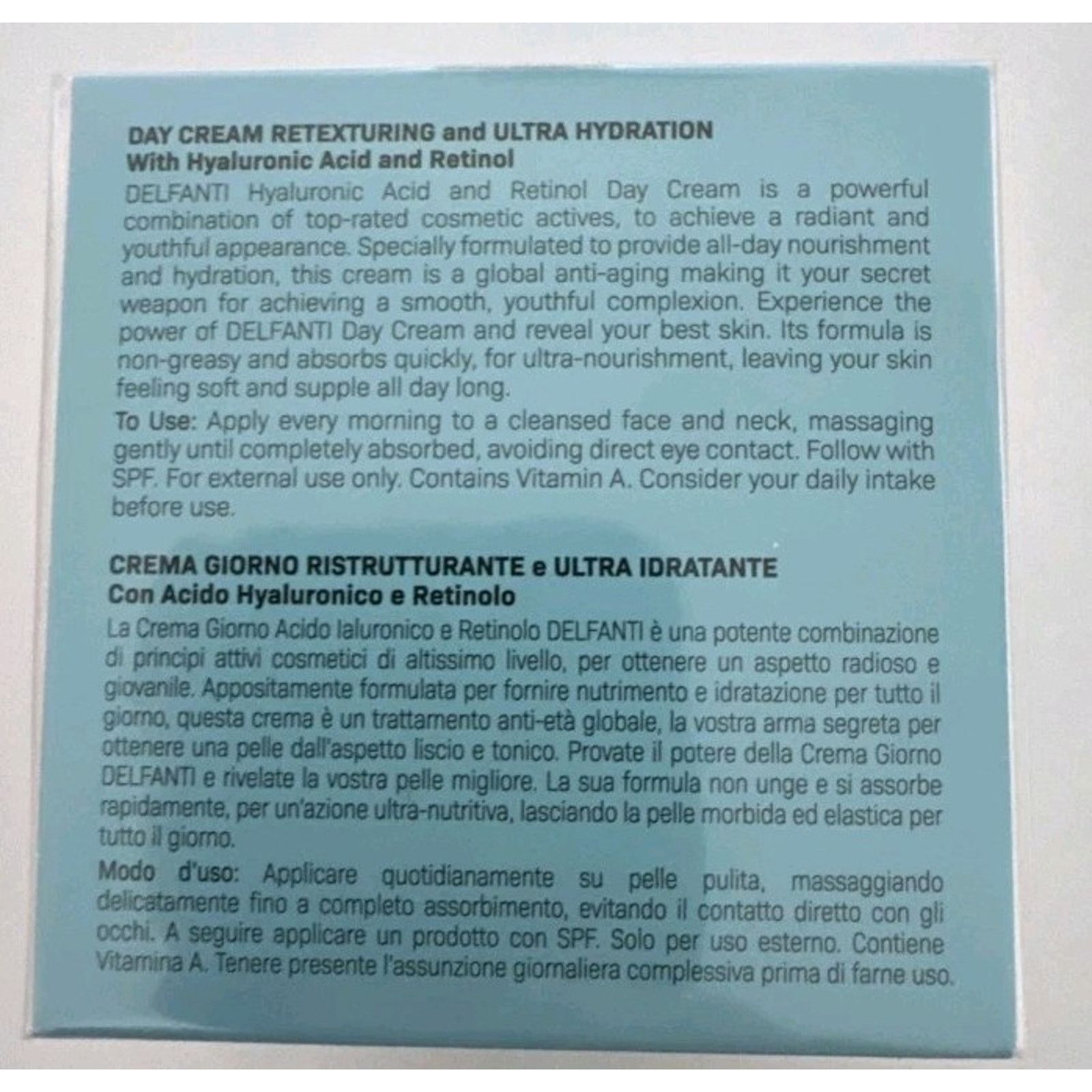 Other Delfanti Milano Hyaluronic Acid & Retinol Day & Night Cream Size ONE SIZE - 4 Thumbnail