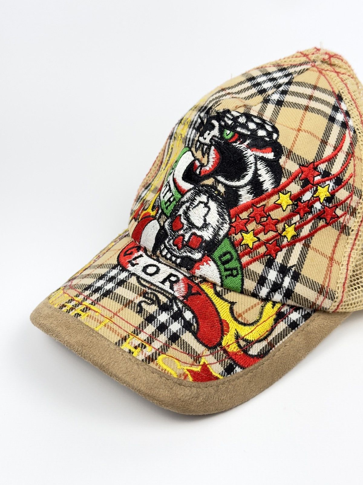 Ed Hardy 🔥 Don Ed Hardy Christian Audigier Hat Cap Burberry Print Size ONE SIZE - 9 Thumbnail