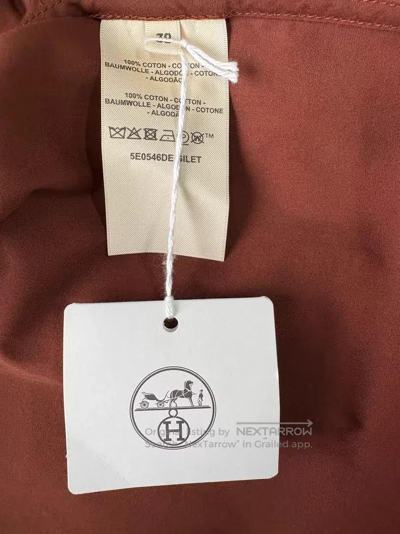 Hermes Hermes Caramel color waist-cinching vest skirt 100% cotton Size XS / US 0-2 / IT 36-38 - 7 Thumbnail