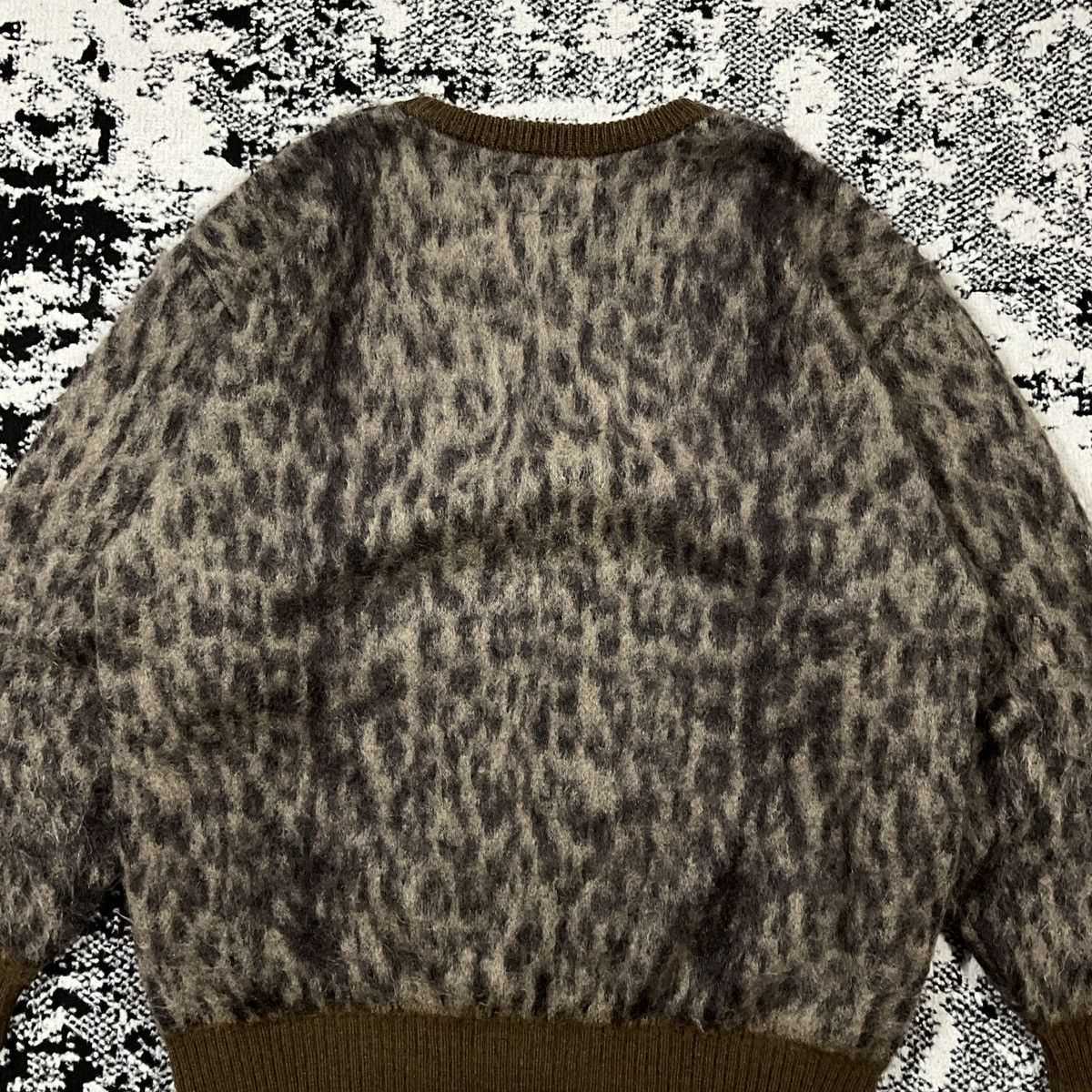 Wacko Maria WACKO MARIA LEOPARD MOHAIR CREW NECK SWEATER Size US XL / EU 56 / 4 - 6 Thumbnail