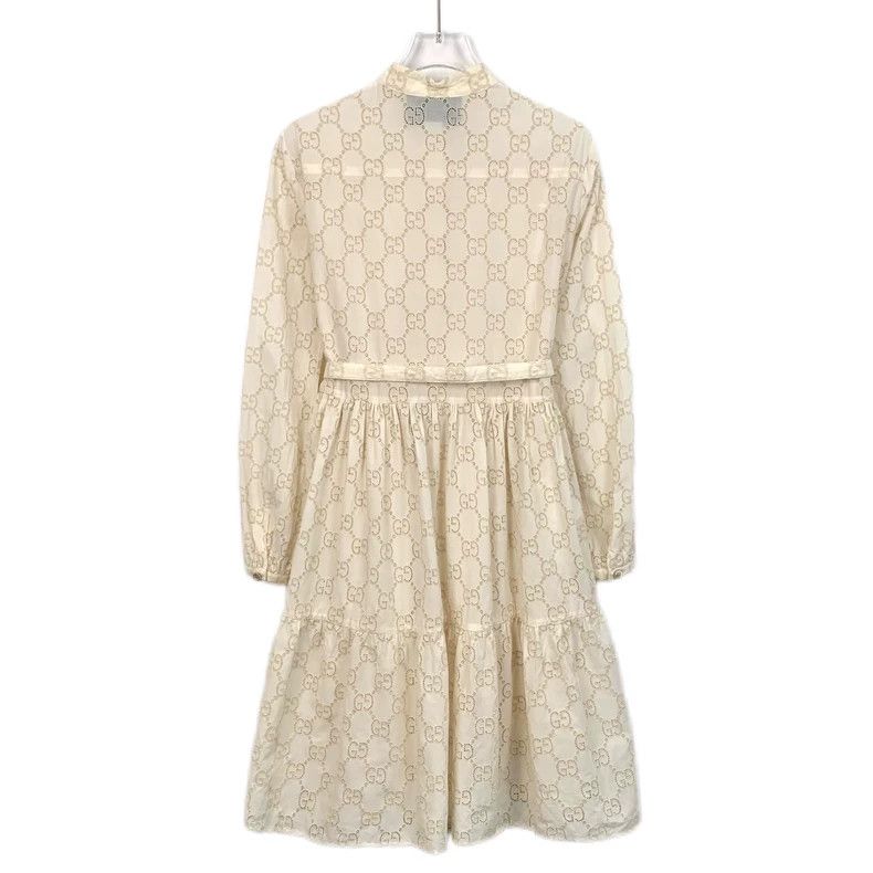 Gucci GucciBeige double G full-print belt dress Size XS / US 0-2 / IT 36-38 - 2 Thumbnail