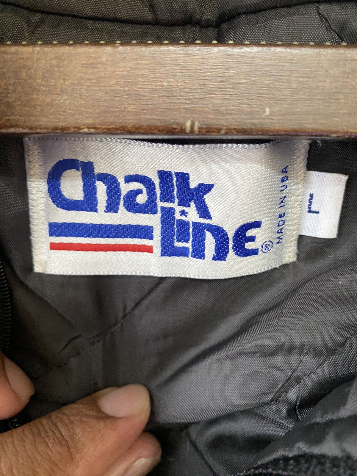 Chalk Line Vtg 90s Chalk Line Raider Team NFL Made In USA Wool Bomber Size US L / EU 52-54 / 3 - 6 Thumbnail
