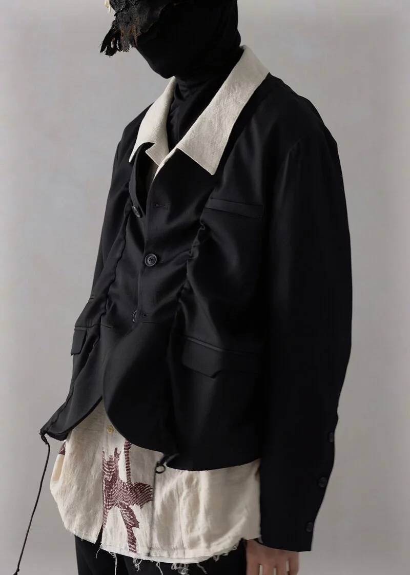 Pre-owned Professor E -22fw｜drawstring Bondage Strap Blazer（black）