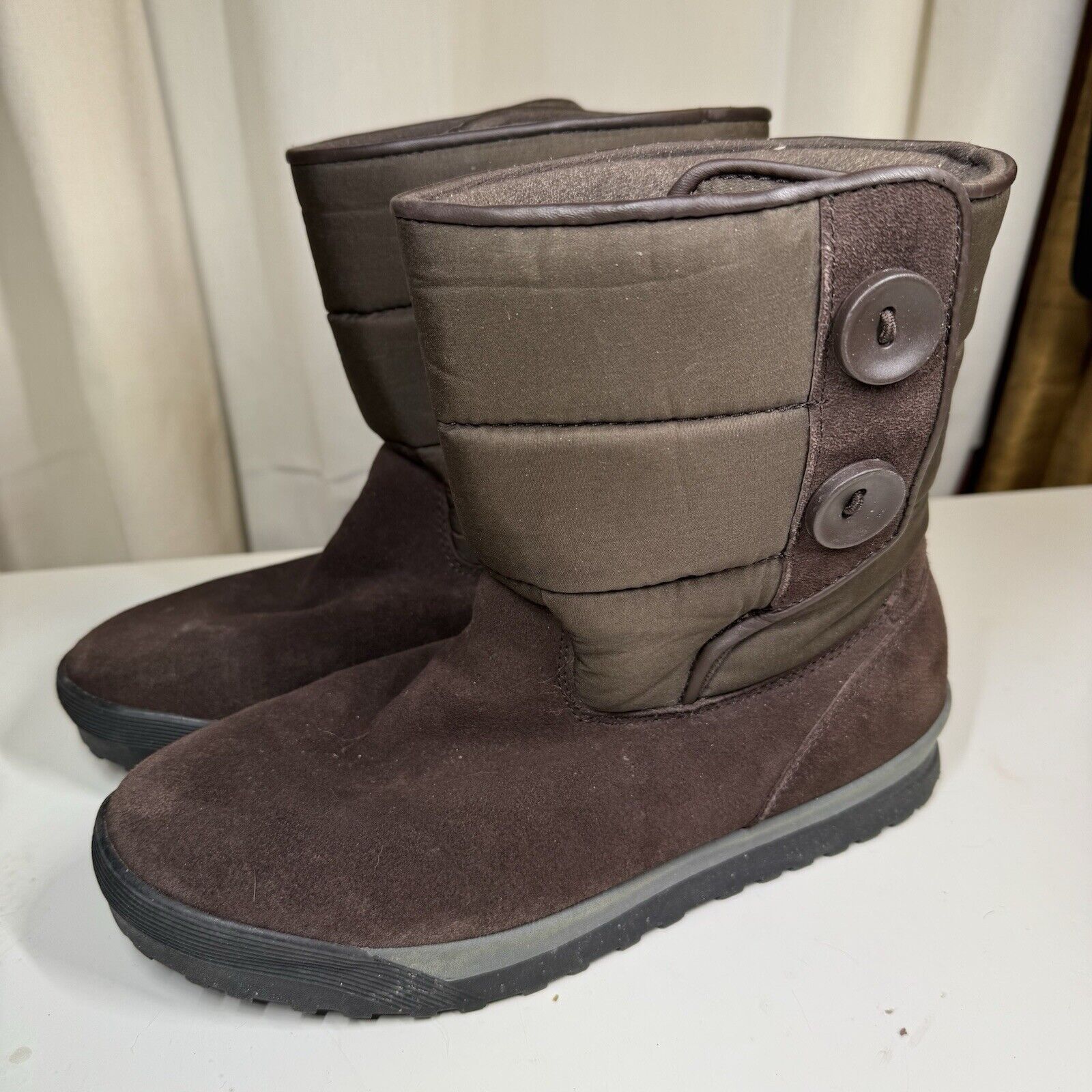 Lands' End Lands End Brown Casual Suede Mid Calf Winter Boots 8B Size US 8 / IT 38 - 3 Thumbnail