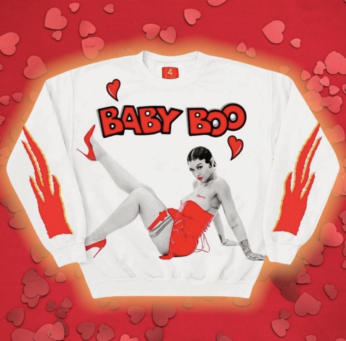 4HUNNID YG 👐🏾 4HuNNiD INDIA LOVE X BABY BOO 😍CREWNECK Size M / US 6-8 / IT 42-44 - 1 Thumbnail