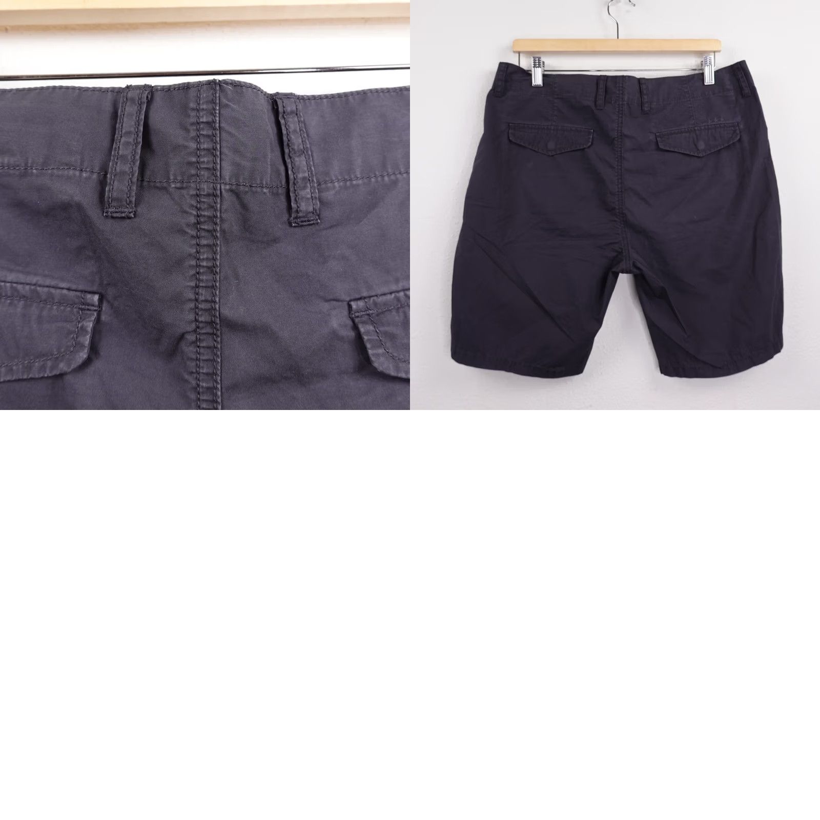 John Varvatos VINTAGE John Varvatos Star USA Mens Lightweight Knit Shorts Cotton Welt Pockets Black 33 Size US 33 - 9 Thumbnail