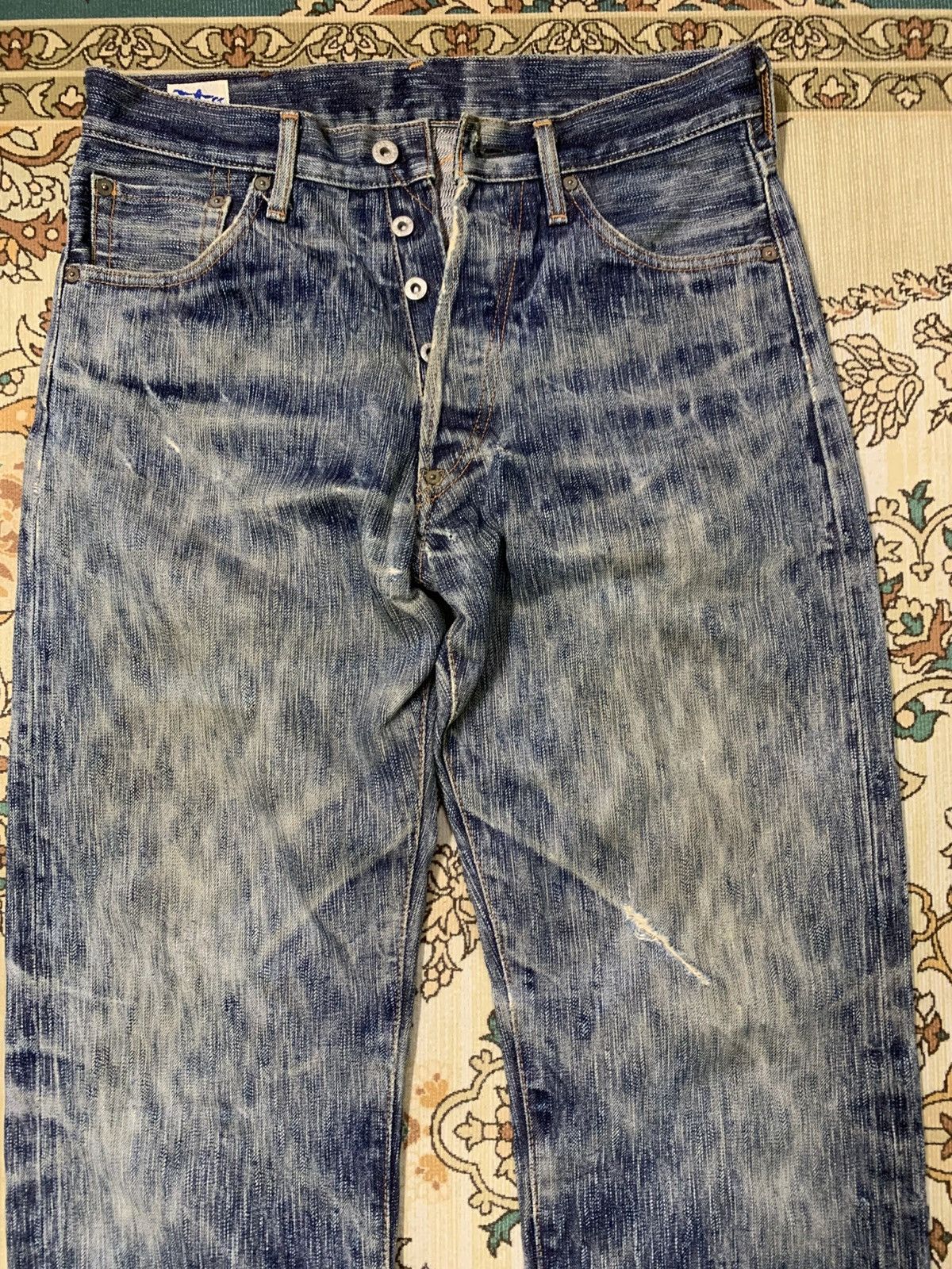 EIGHT-G VINTAGE 18oz EIGHT G UNION MADE SELVEDGE DISTRESSED DENIM Size US 32 / EU 48 - 3 Thumbnail