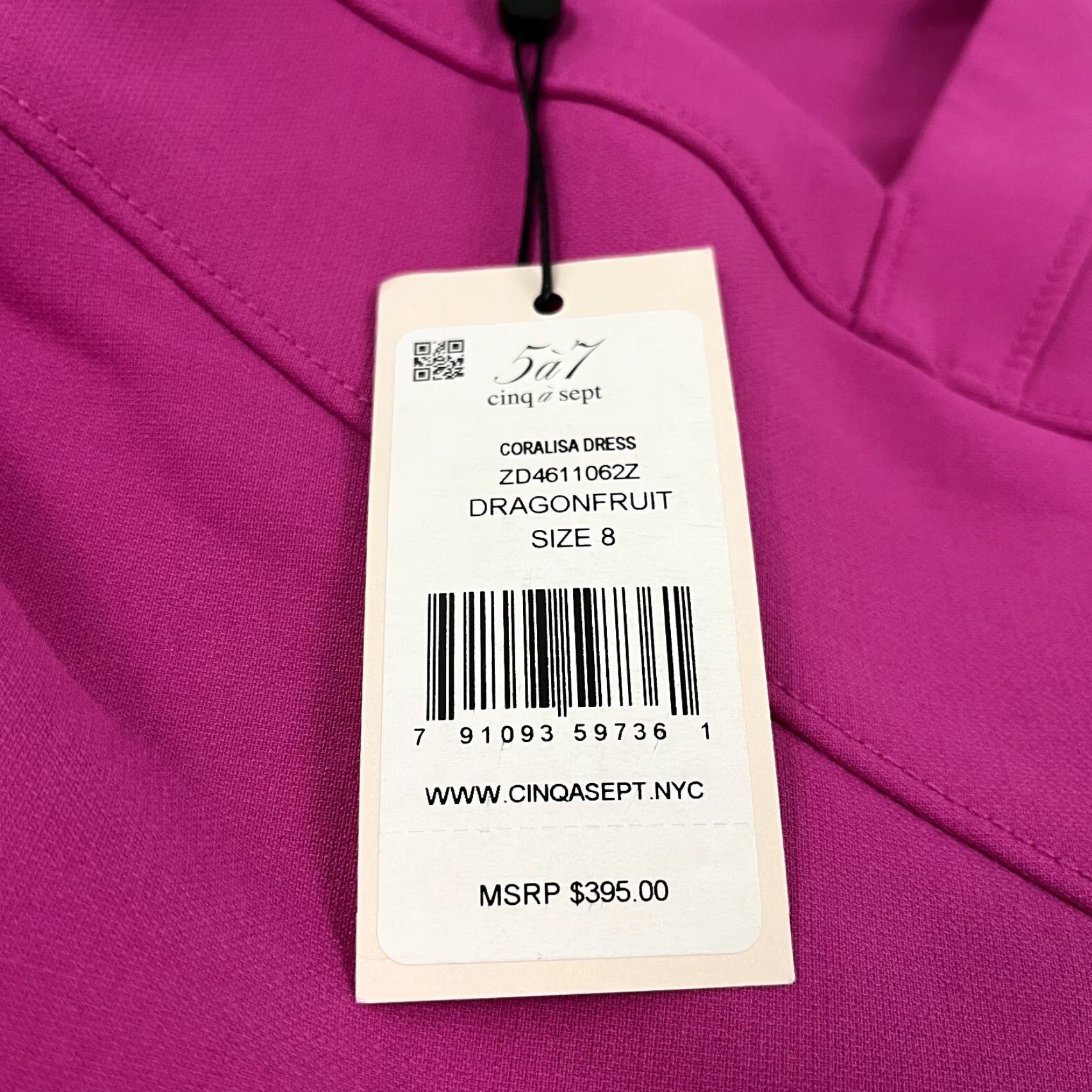 Cinq a Sept CINQ a SEPT Coralisa Dress Women Size 8 Dragonfruit Pink Short Cocktail NEW 95 Size 30" / US 8 / IT 44 - 3 Thumbnail