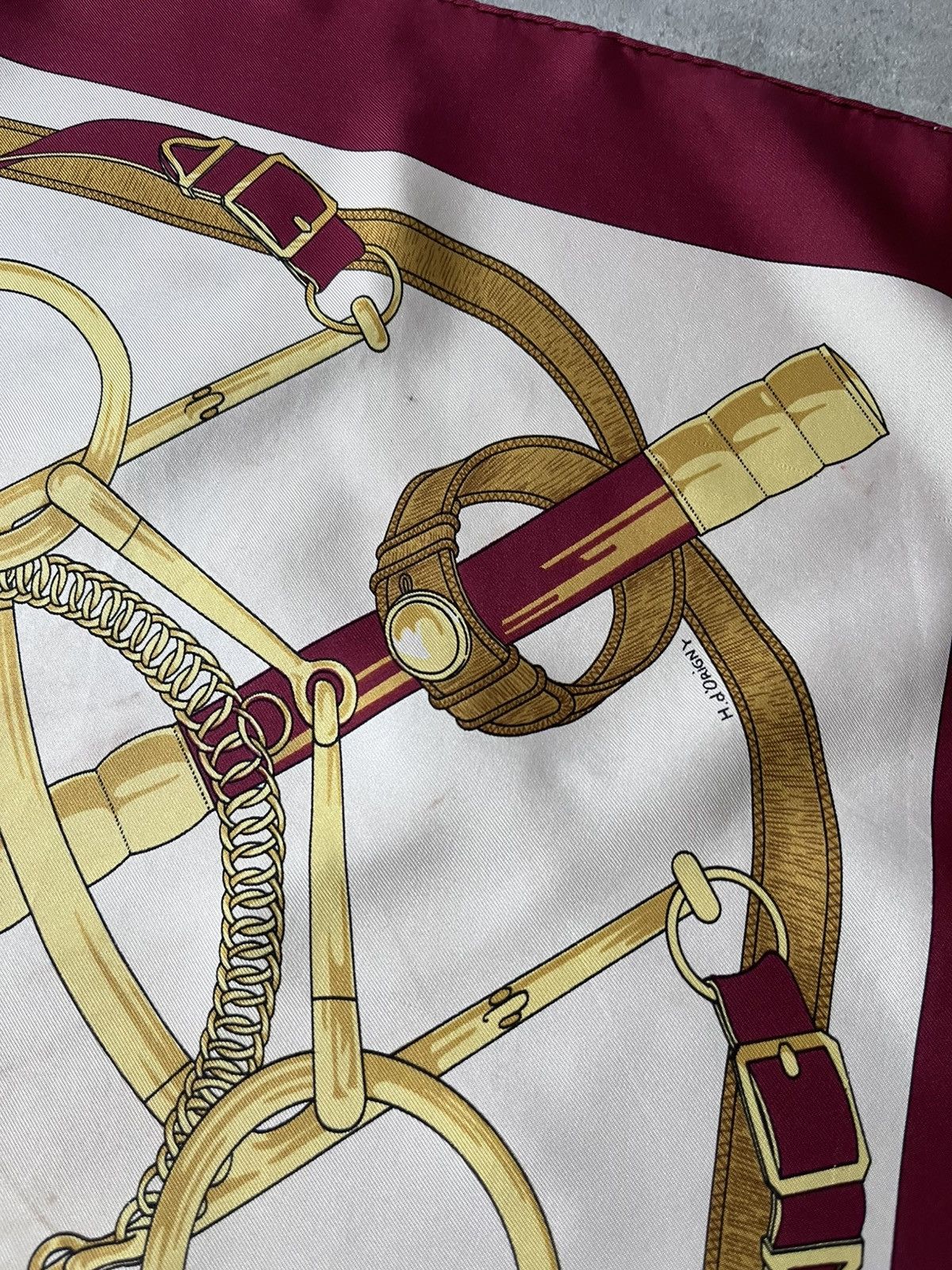 Hermes Hermes ''Eperon d'Or'' silk red scarf Size ONE SIZE - 12 Thumbnail