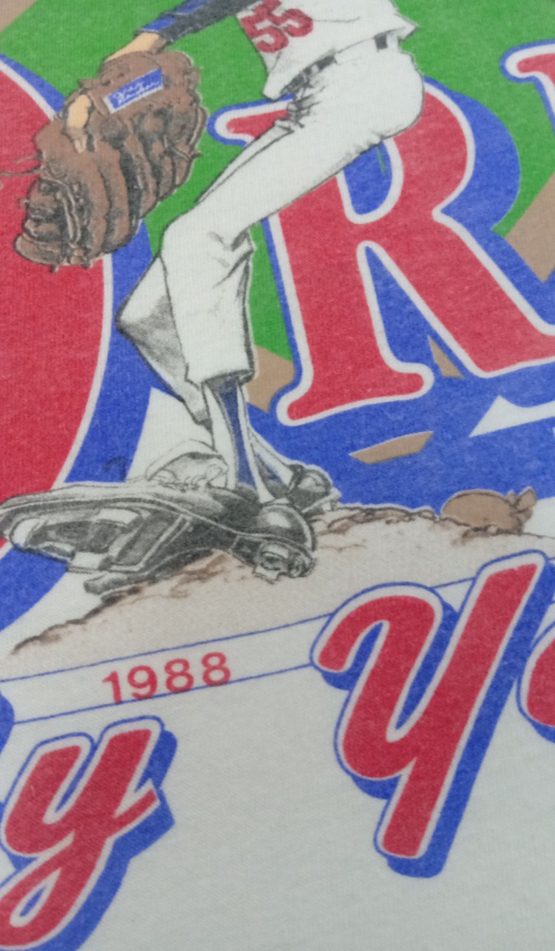 MLB Vintage 80s Orel Hershiser MLB LA Dodgers T-shirt Size US XL / EU 56 / 4 - 11 Thumbnail